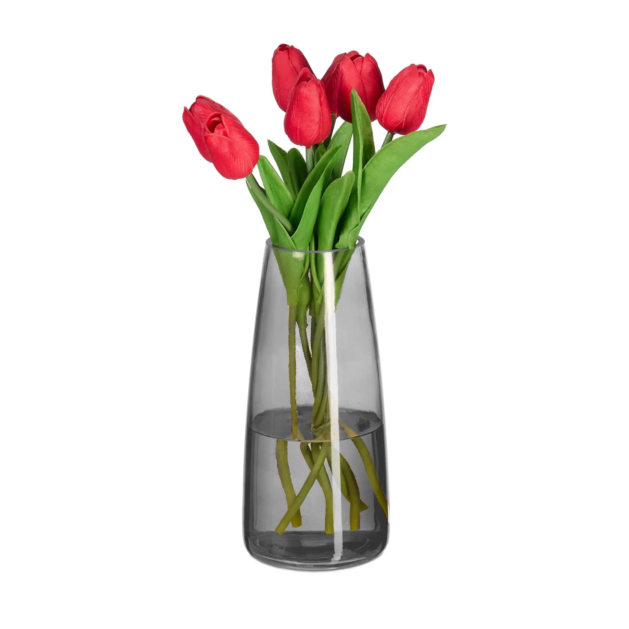 Vase Glas Grau von Relaxdays