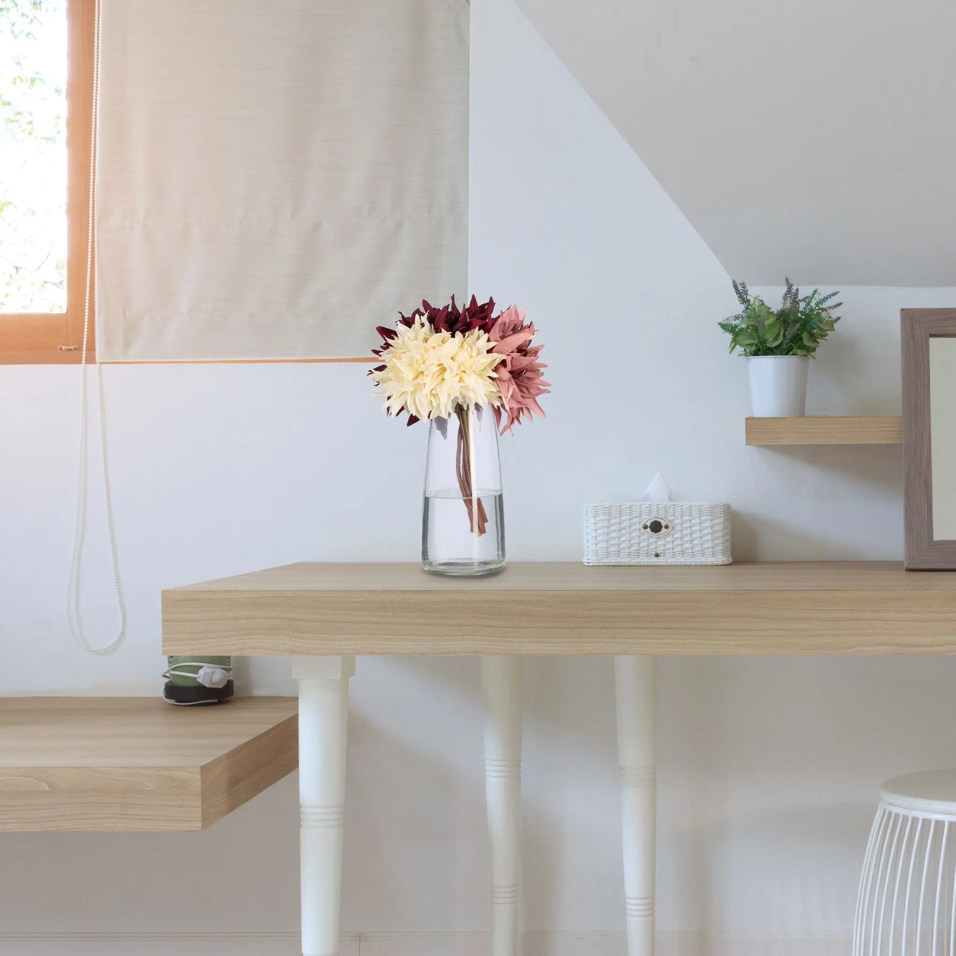 Vase Glas Grau von Relaxdays