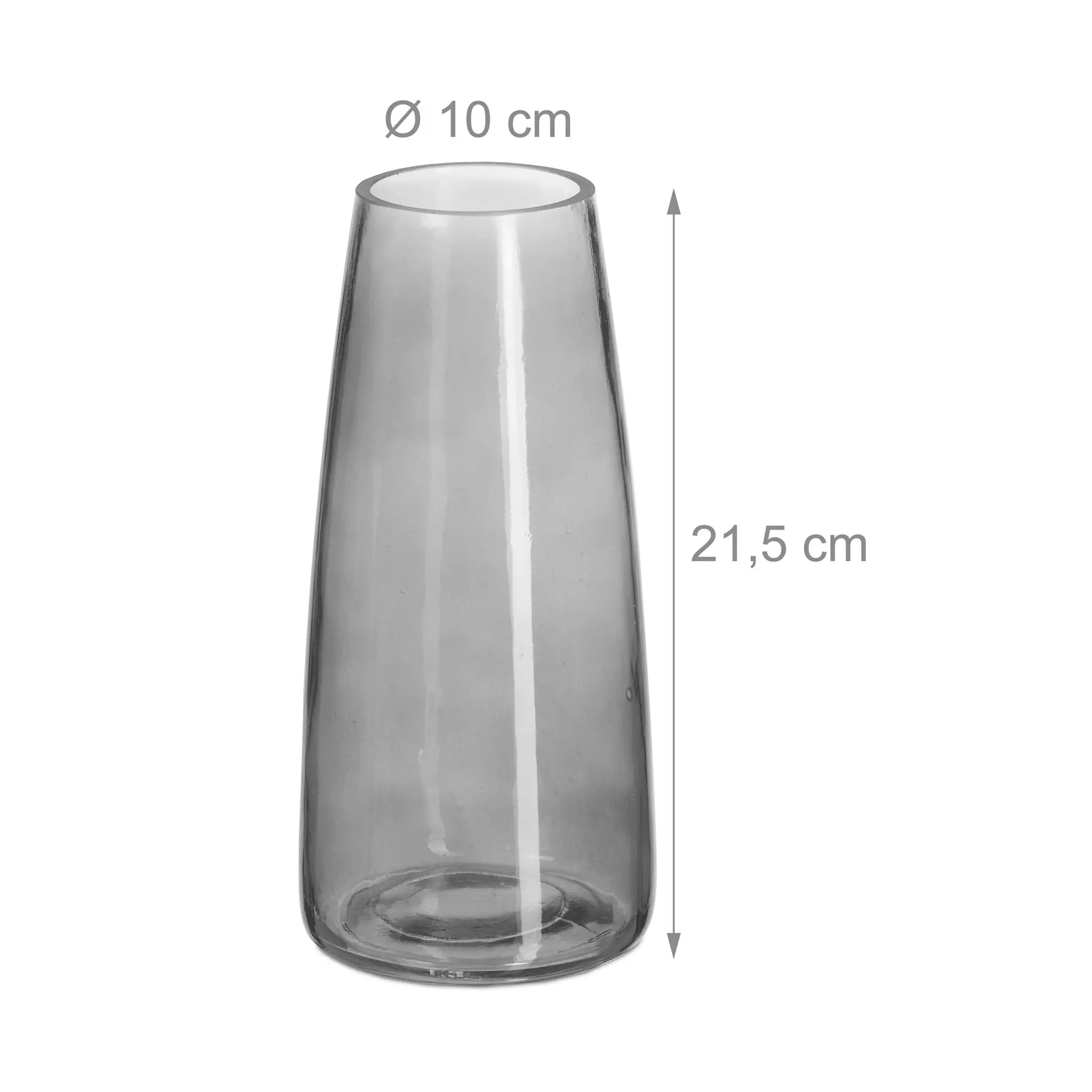 Vase Glas Grau von Relaxdays