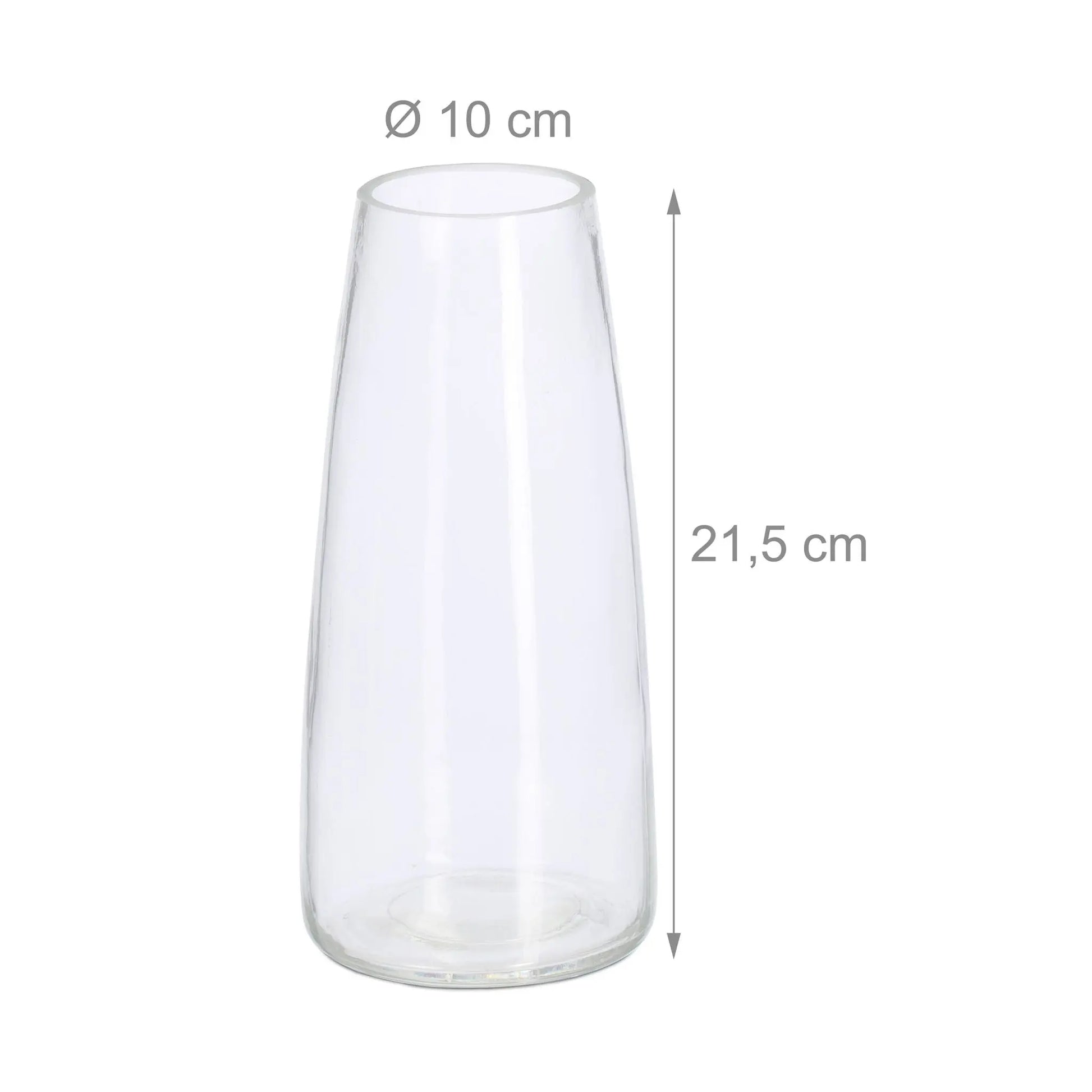 Vase Glas Transparent von Relaxdays
