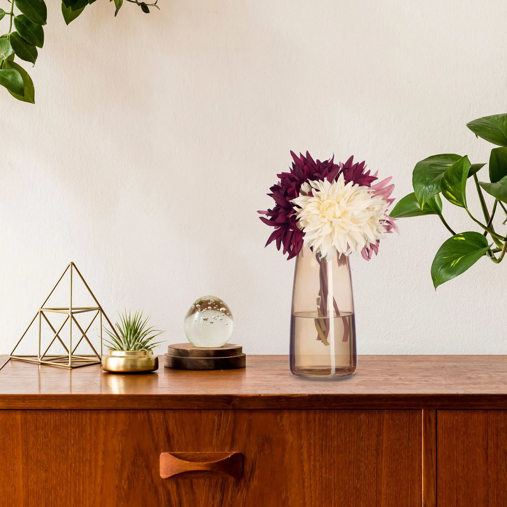 Vase Glas Braun von Relaxdays