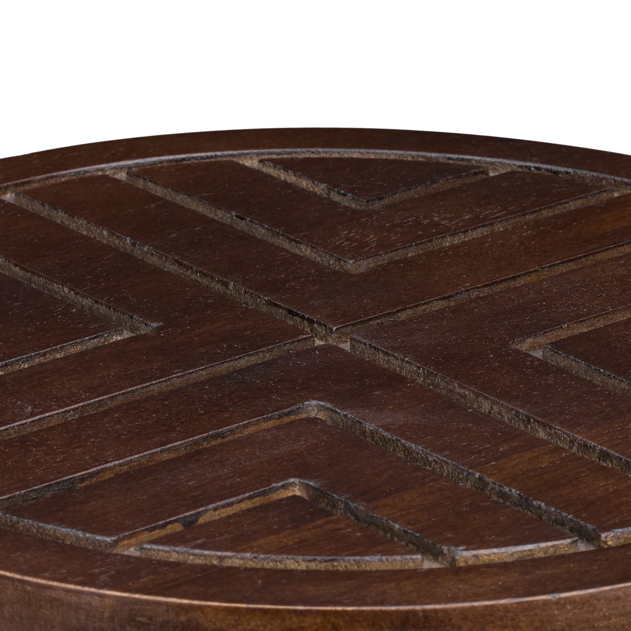 Satztisch 3er-Set Mangoholz Braun-Schwarz von Relaxdays