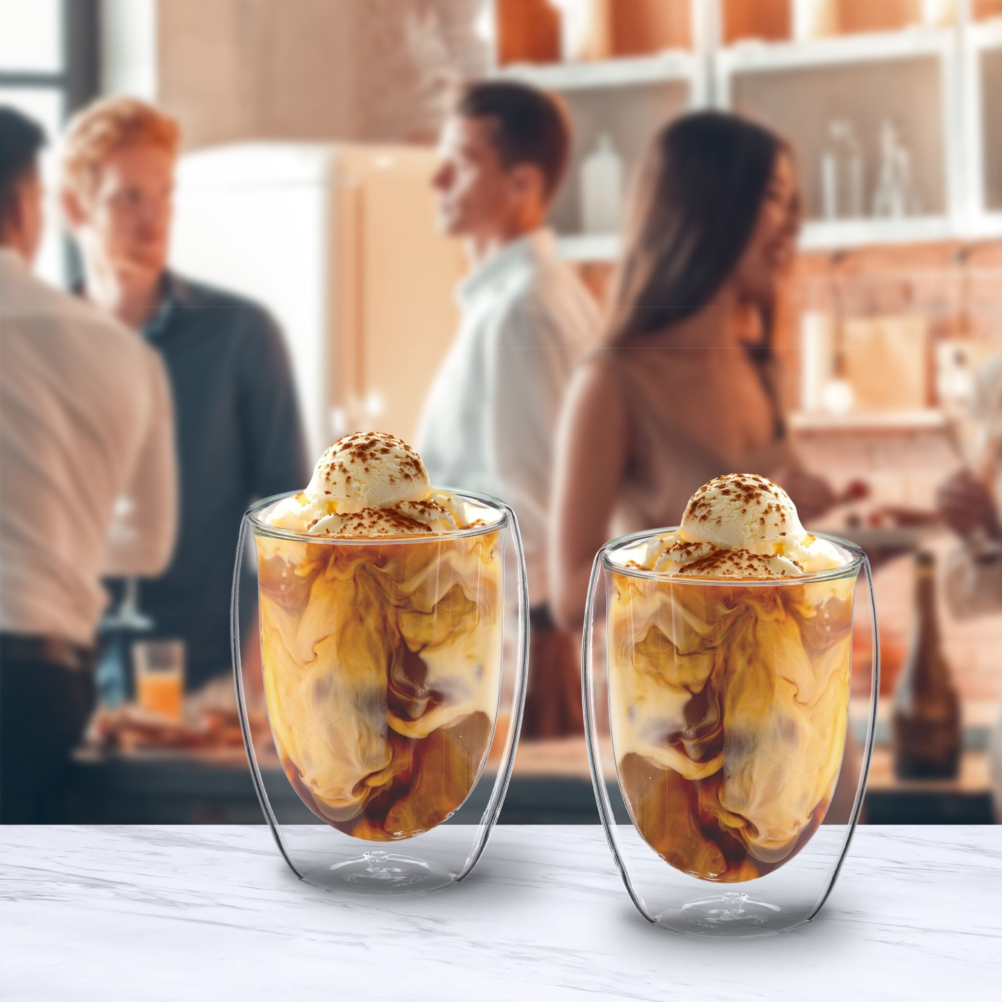 Latte Macchiato Gläser 350ml Transparent von Relaxdays
