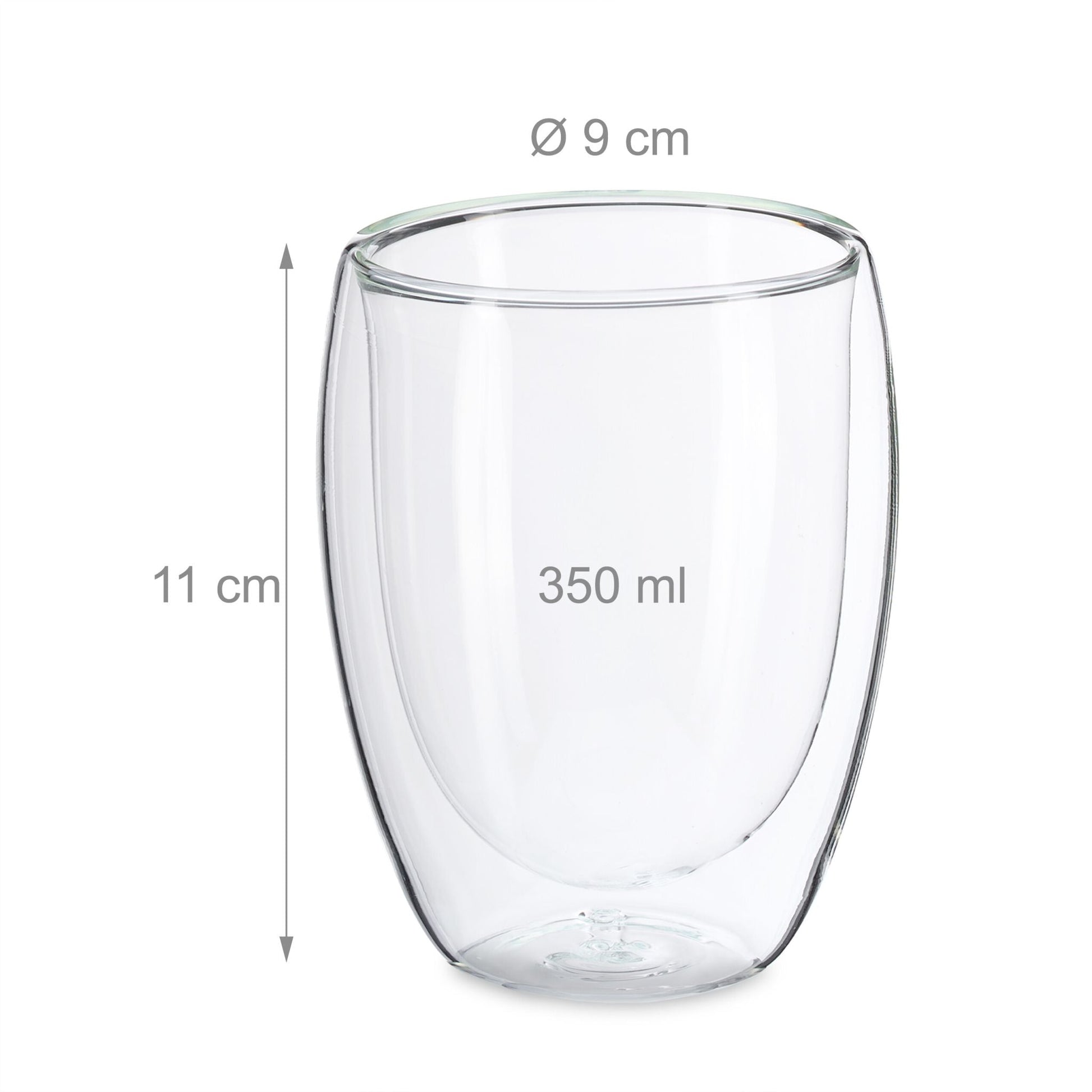 Latte Macchiato Gläser 350ml Transparent von Relaxdays