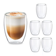 Latte Macchiato Gläser 350ml Transparent von Relaxdays