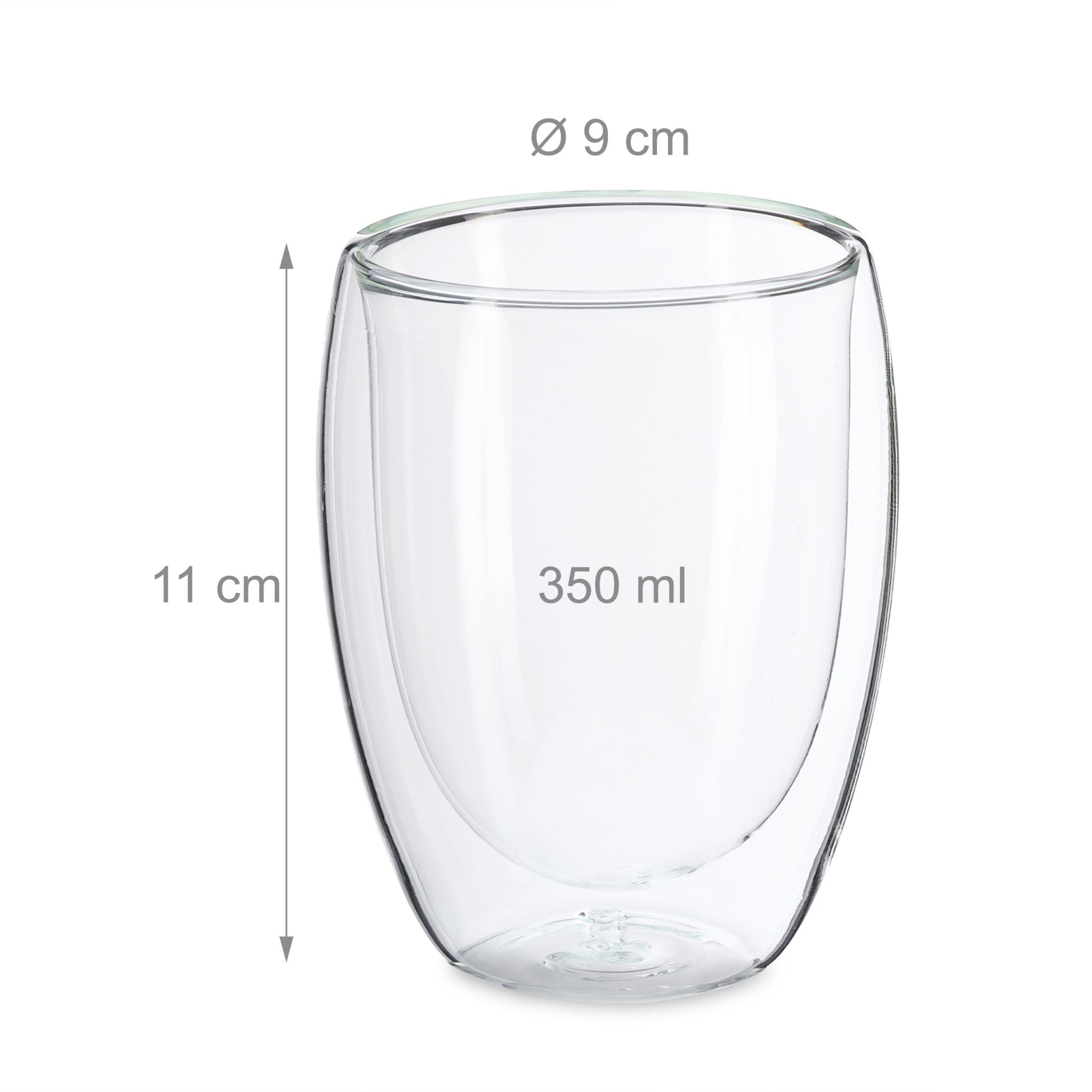 Latte Macchiato Gläser 350ml Transparent von Relaxdays