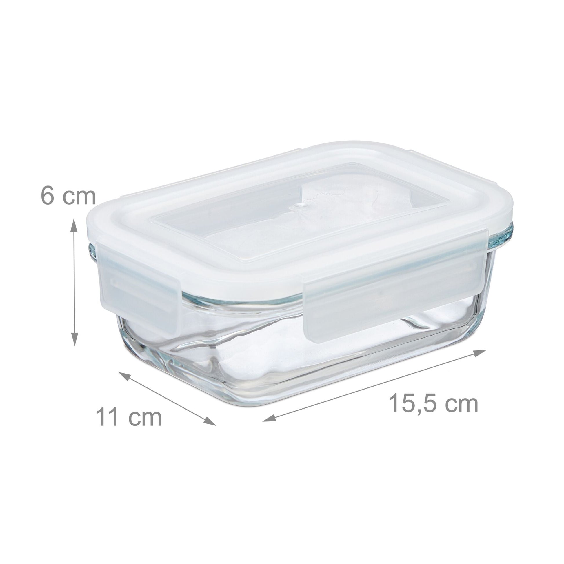 Glasbehälter mit Deckel Set Weiss-Transparent-Türkis von Relaxdays