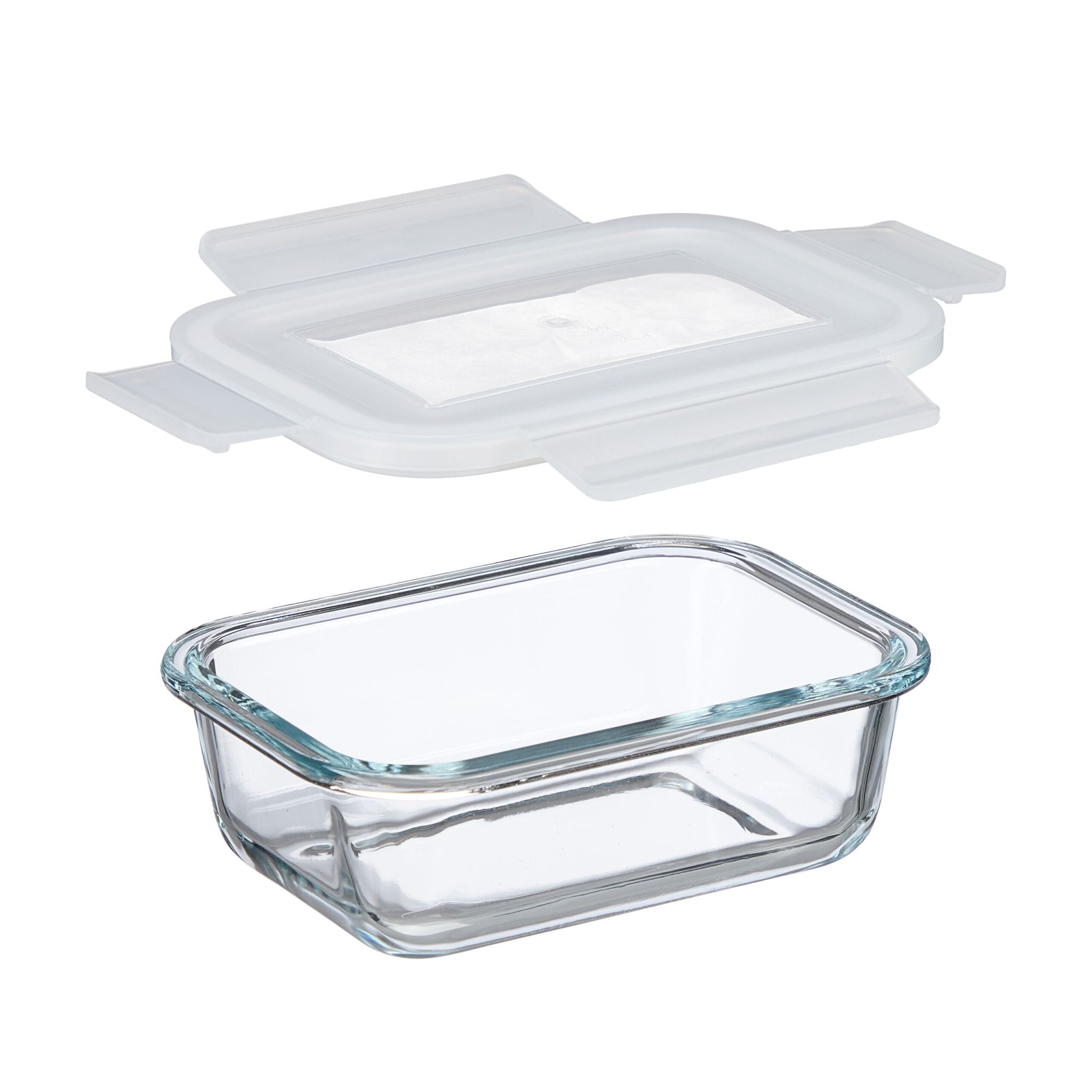 Glasbehälter mit Deckel Set Weiss-Transparent-Türkis von Relaxdays