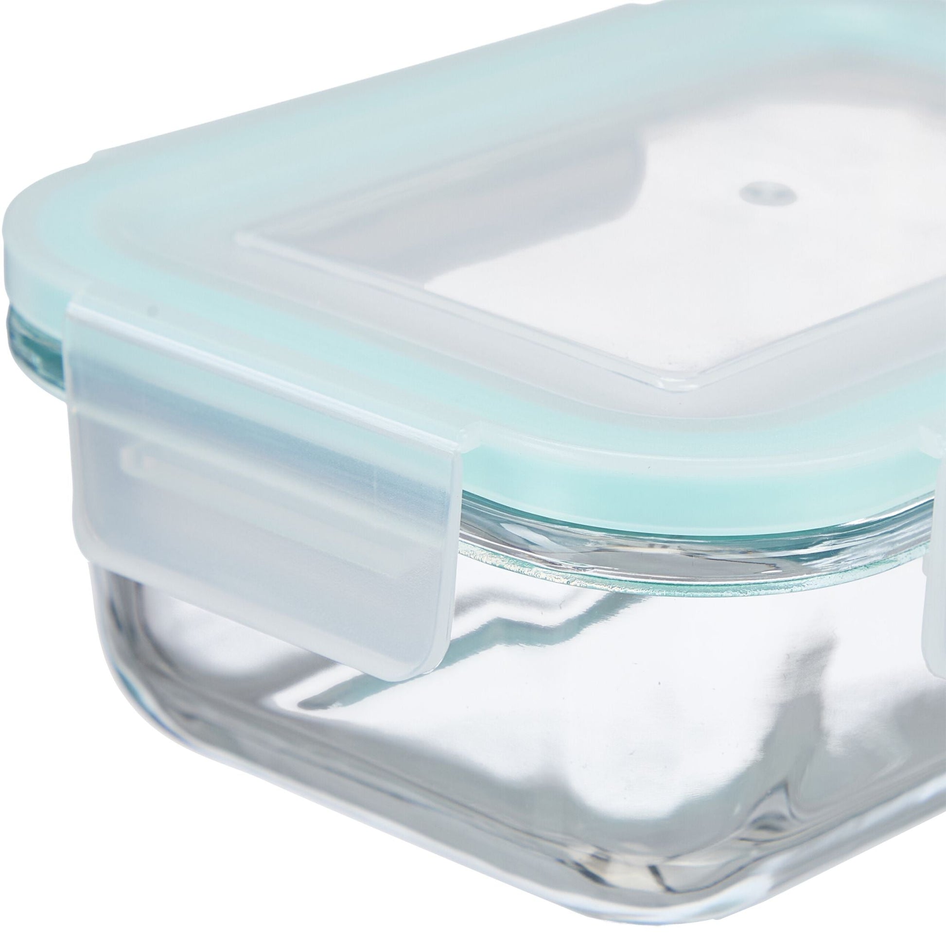 Glasbehälter mit Deckel Set Weiss-Transparent-Türkis von Relaxdays