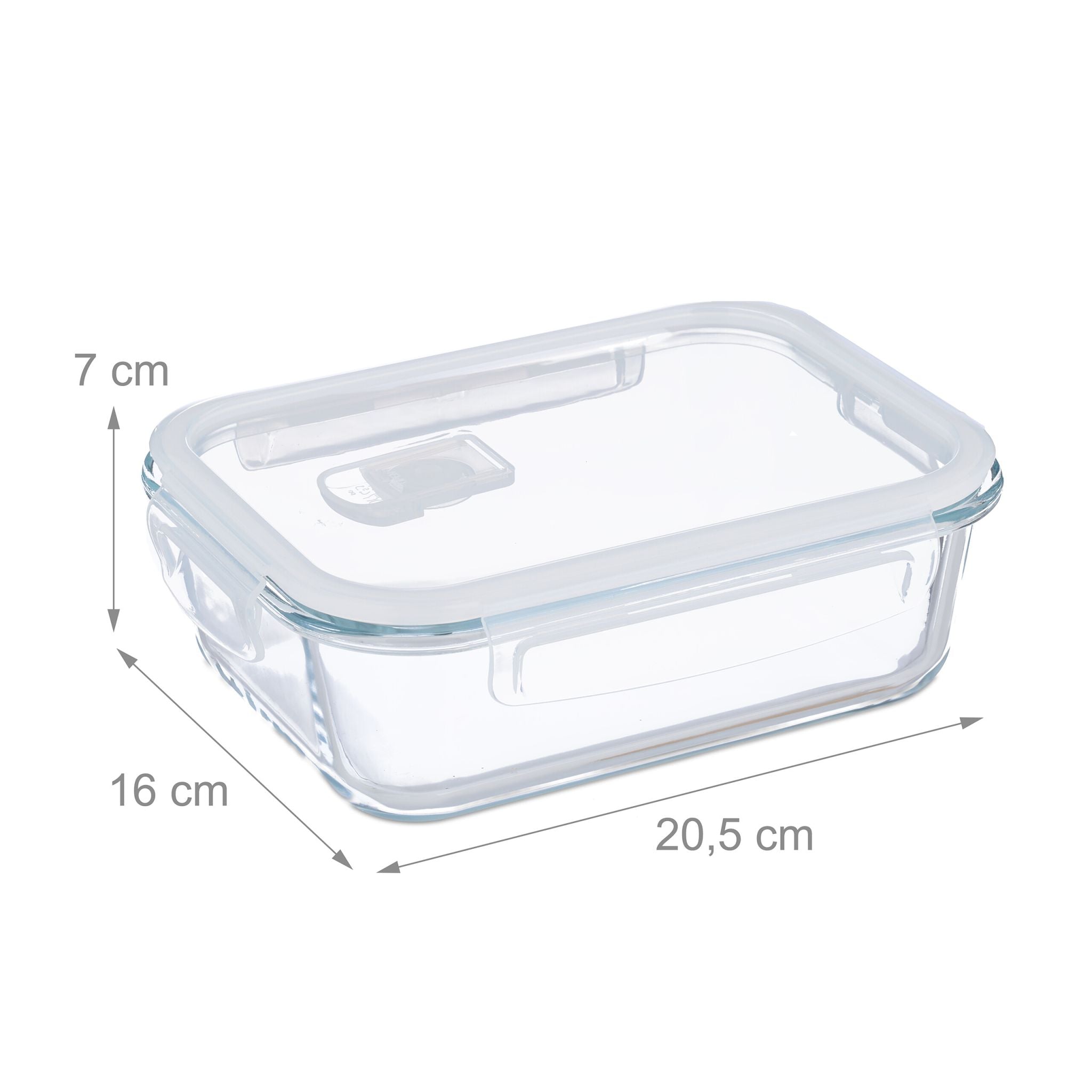 Glasbehälter mit Deckel Set Weiss-Transparent von Relaxdays