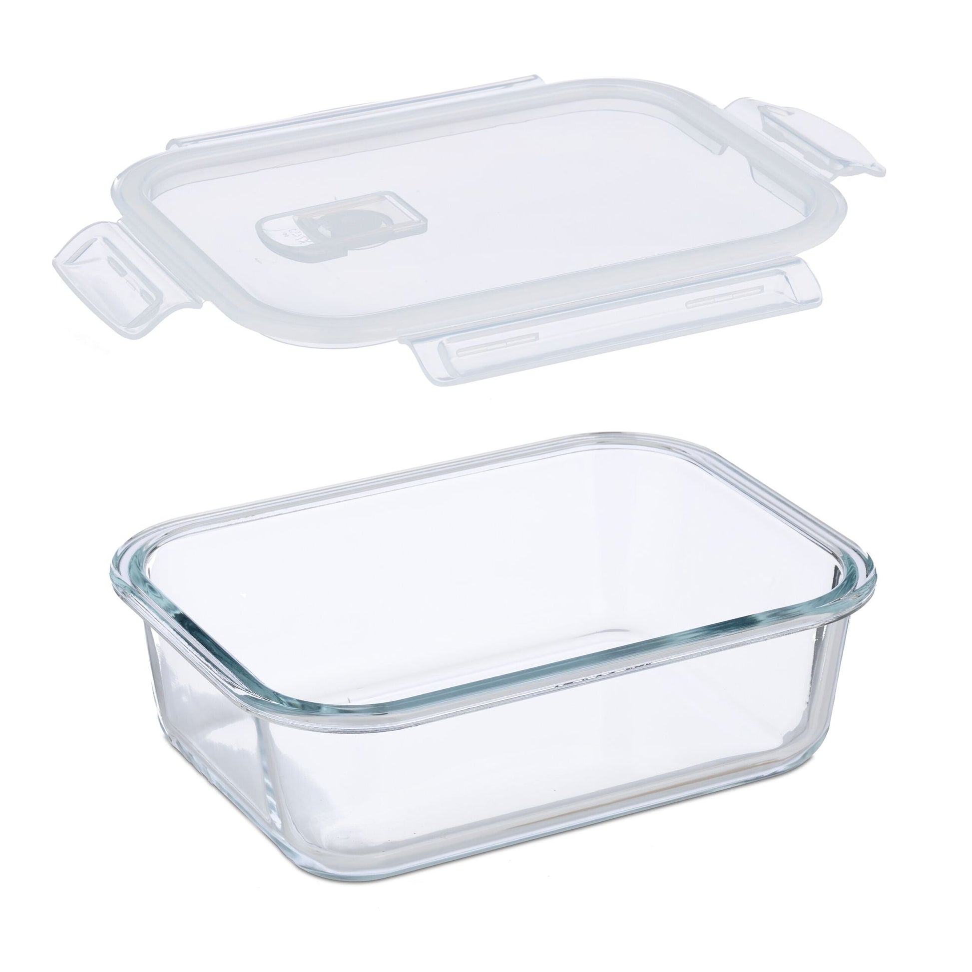 Glasbehälter mit Deckel Set Weiss-Transparent von Relaxdays