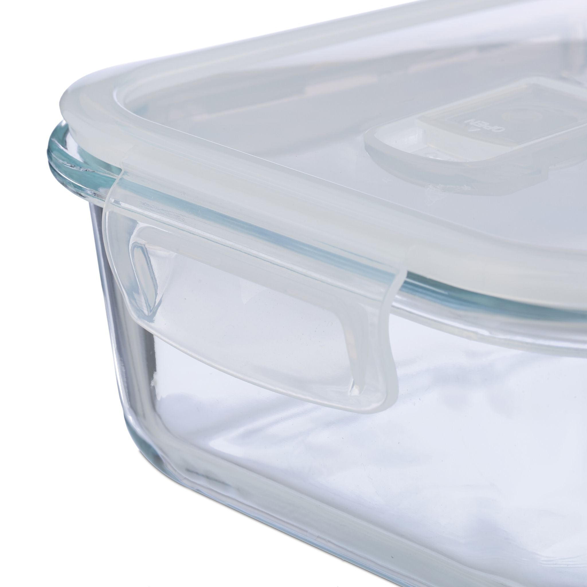 Glasbehälter mit Deckel Set Weiss-Transparent von Relaxdays