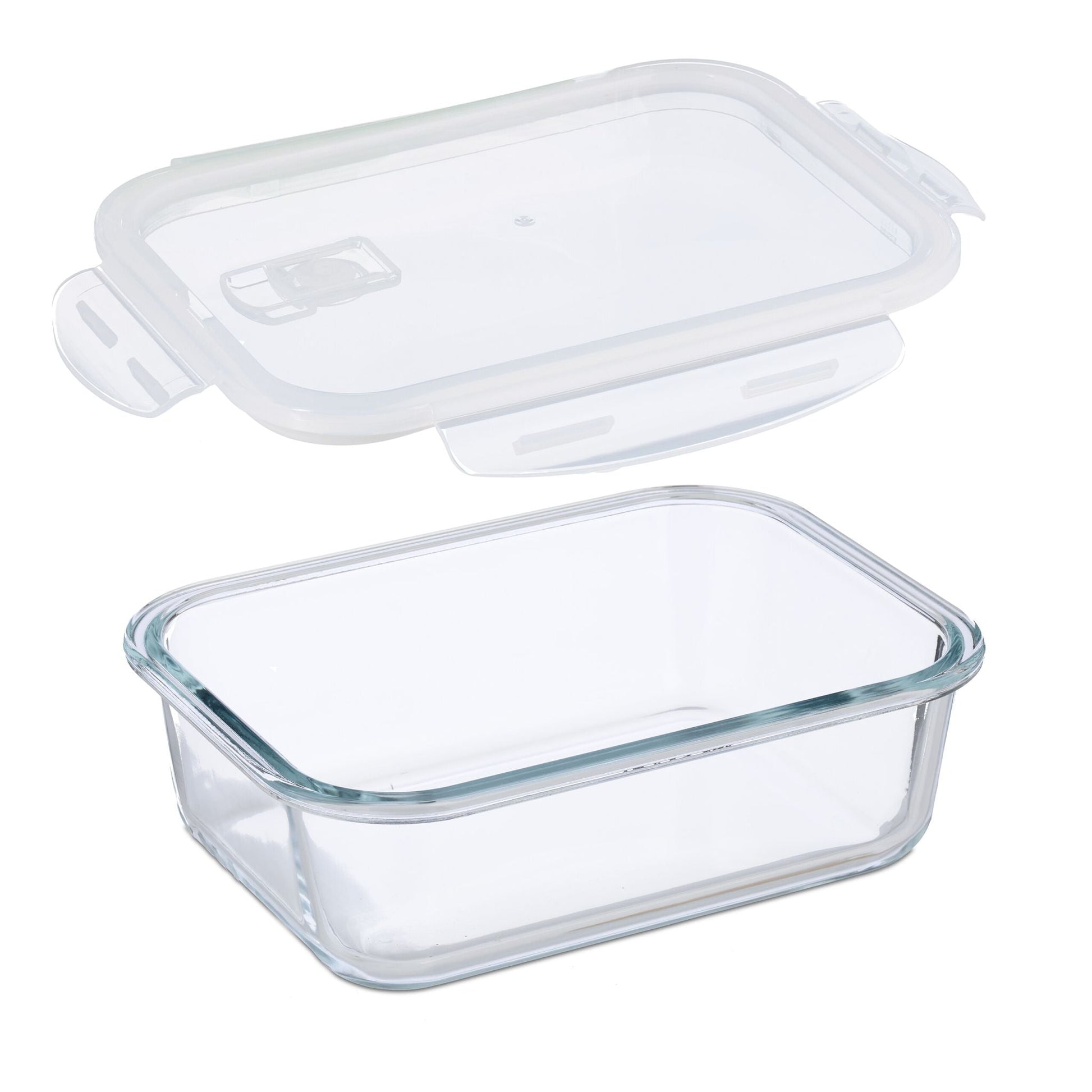 Glasbehälter mit Deckel Set Weiss-Transparent von Relaxdays