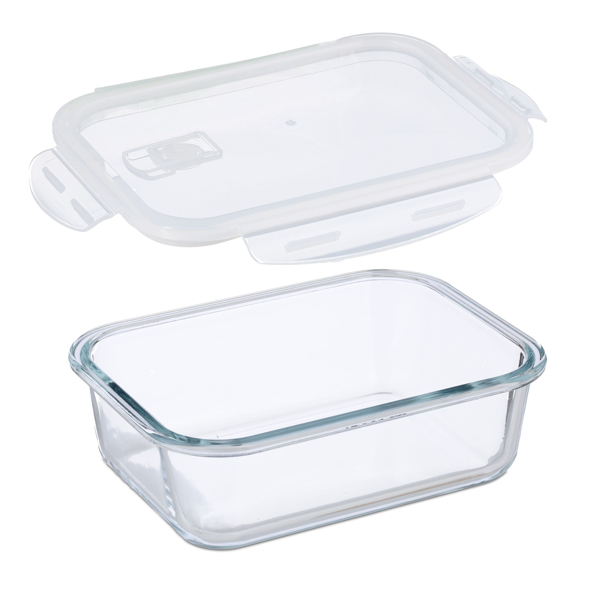 Glasbehälter mit Deckel Set Weiss-Transparent von Relaxdays