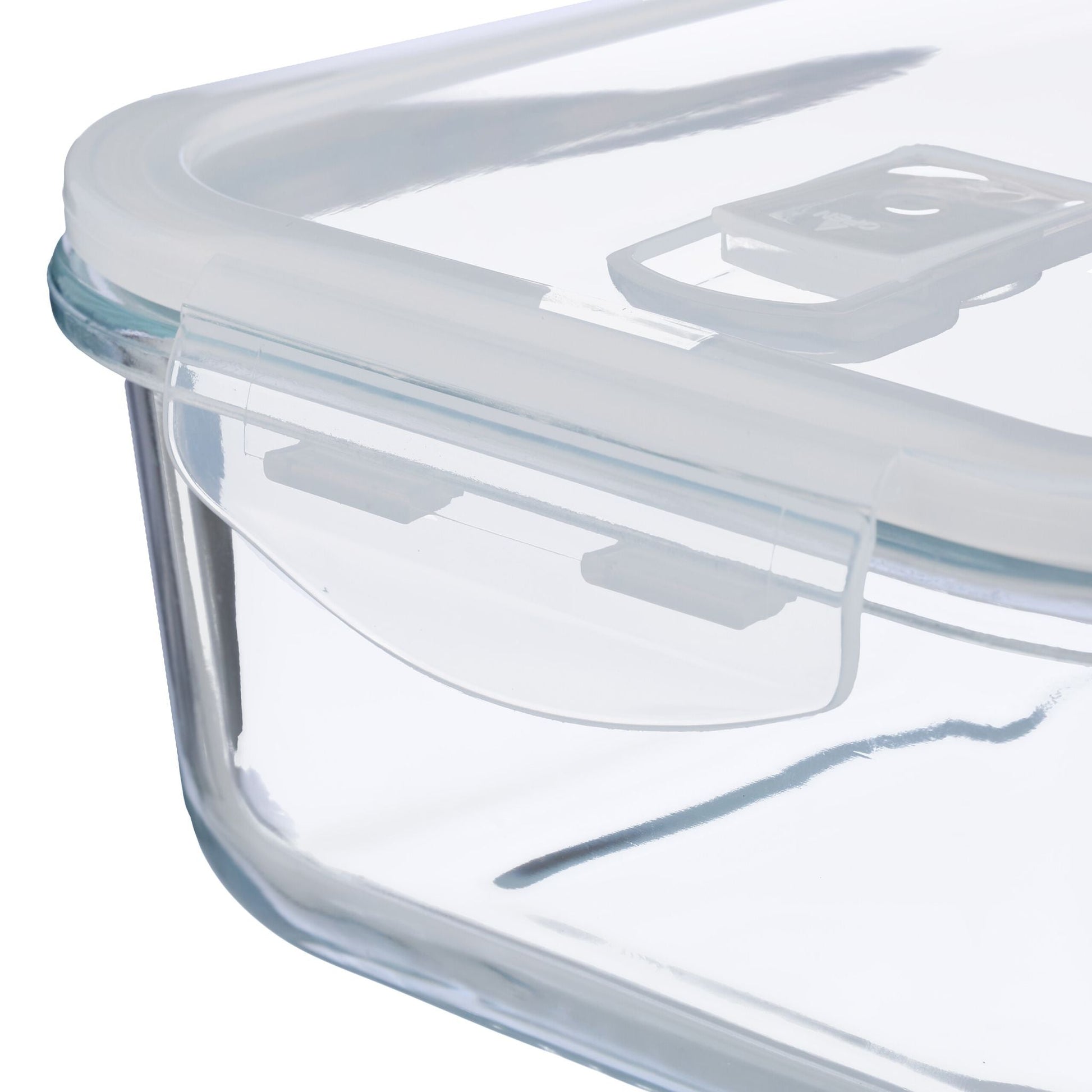 Glasbehälter mit Deckel Set Weiss-Transparent von Relaxdays