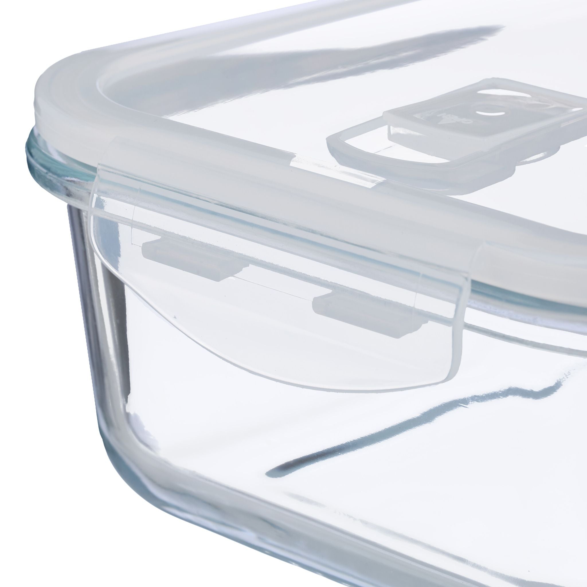 Glasbehälter mit Deckel Set Weiss-Transparent von Relaxdays