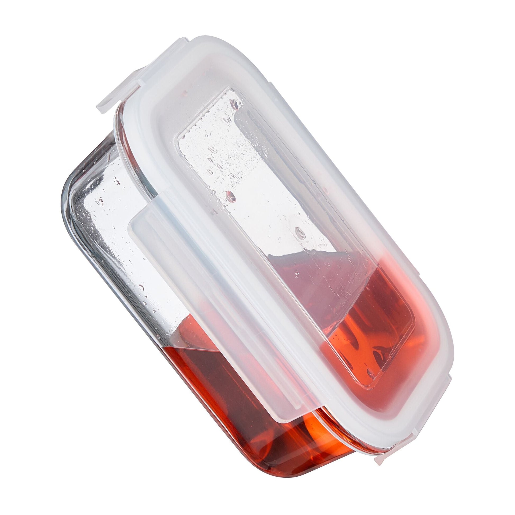 Glasbehälter mit Deckel Set Weiss-Transparent-Türkis von Relaxdays