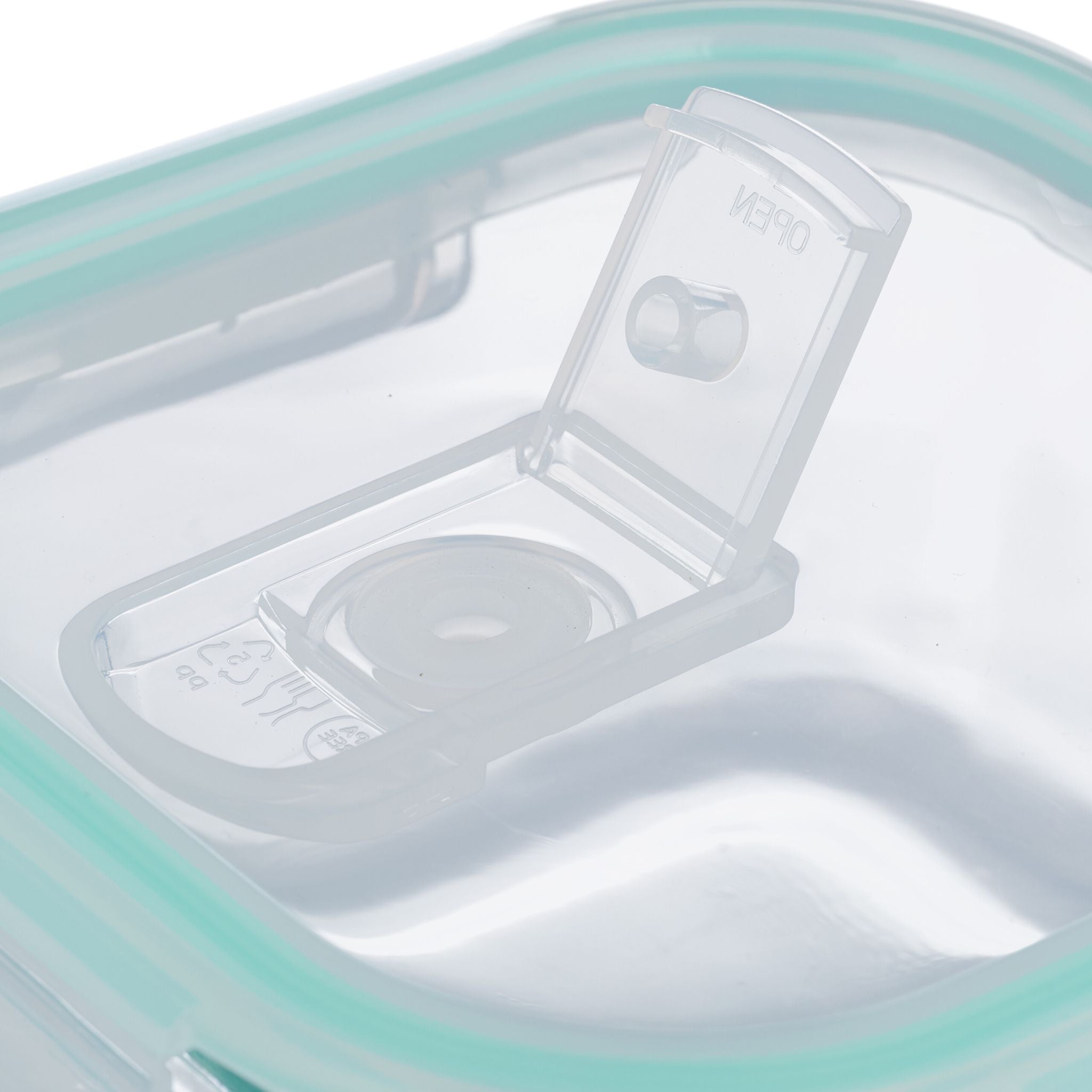 Glasbehälter mit Deckel Set Weiss-Transparent-Türkis von Relaxdays
