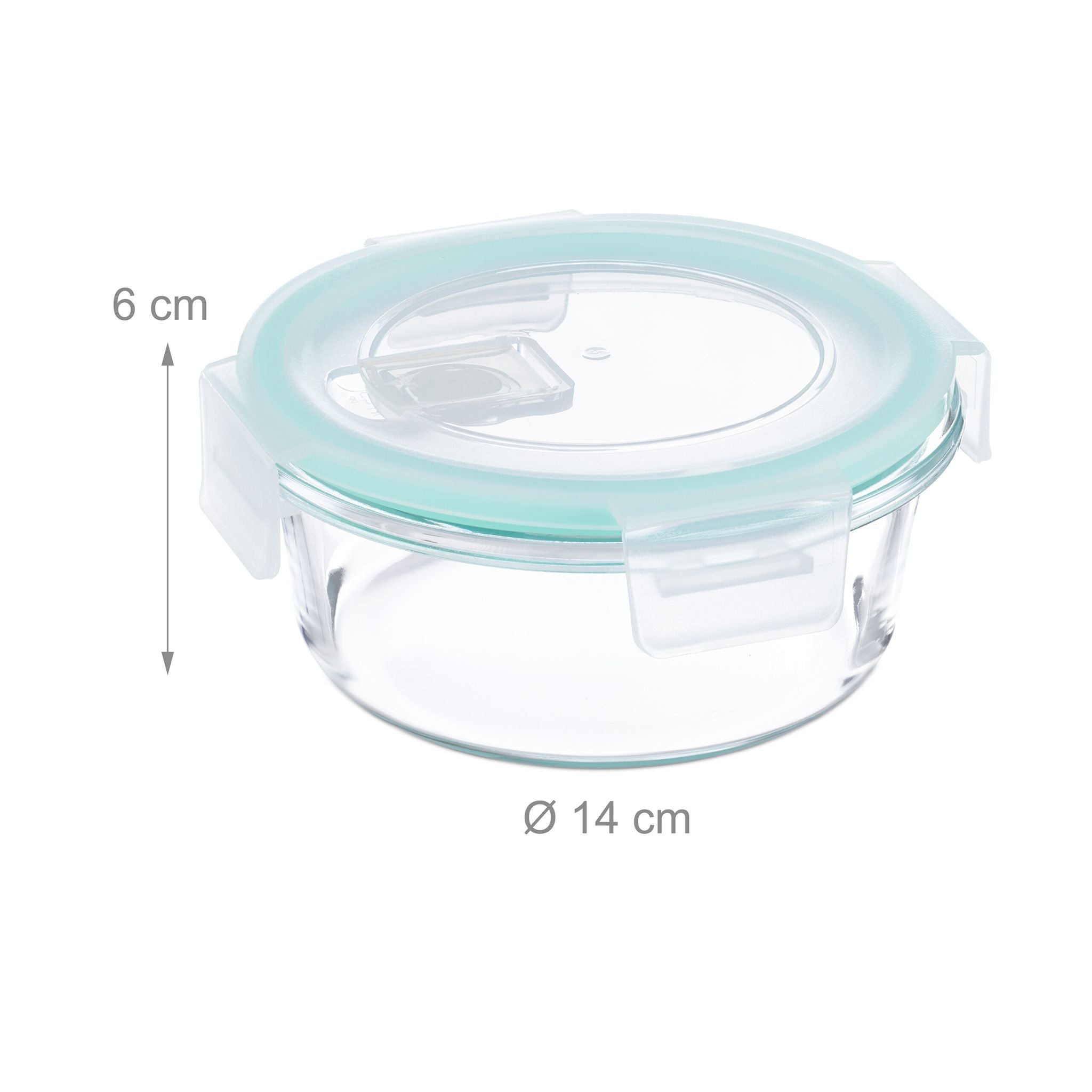 Glasbehälter mit Deckel Set Weiss-Transparent-Türkis von Relaxdays