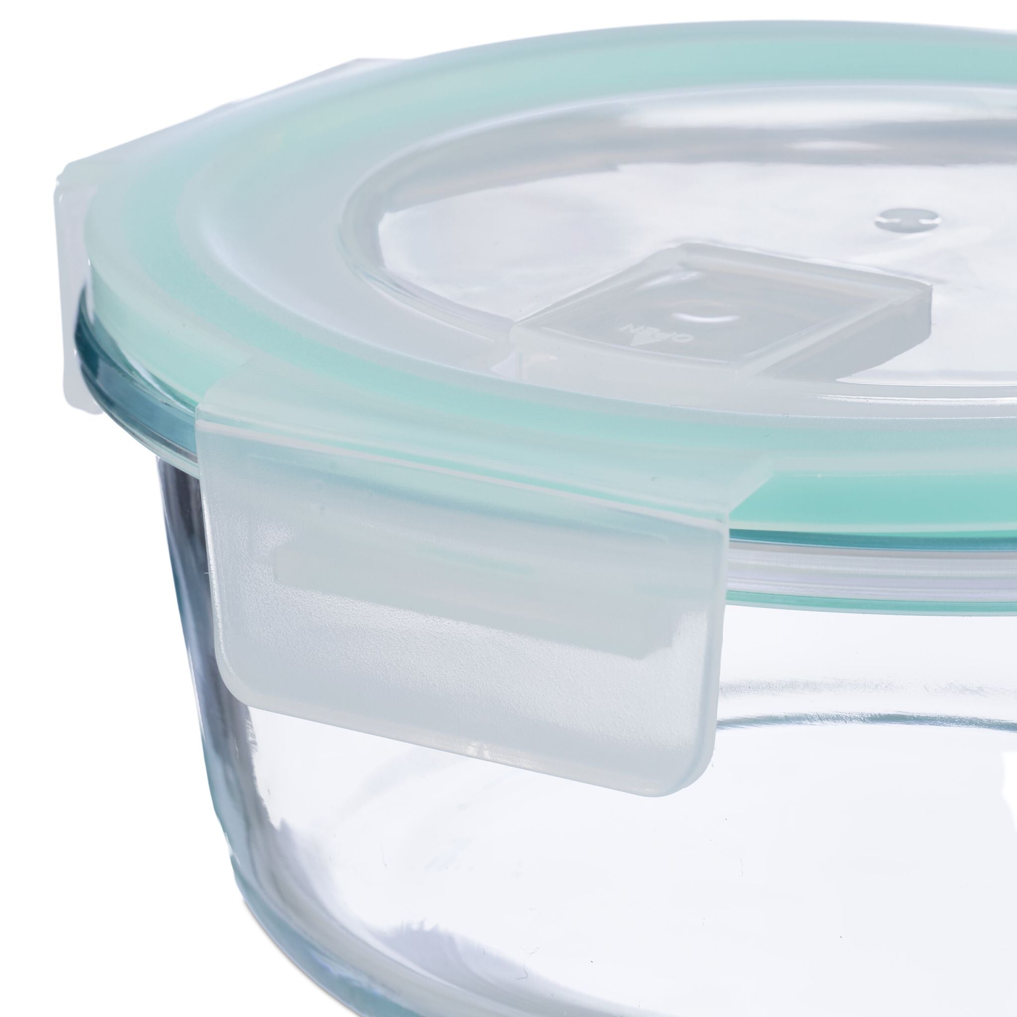 Glasbehälter mit Deckel Set Weiss-Transparent-Türkis von Relaxdays