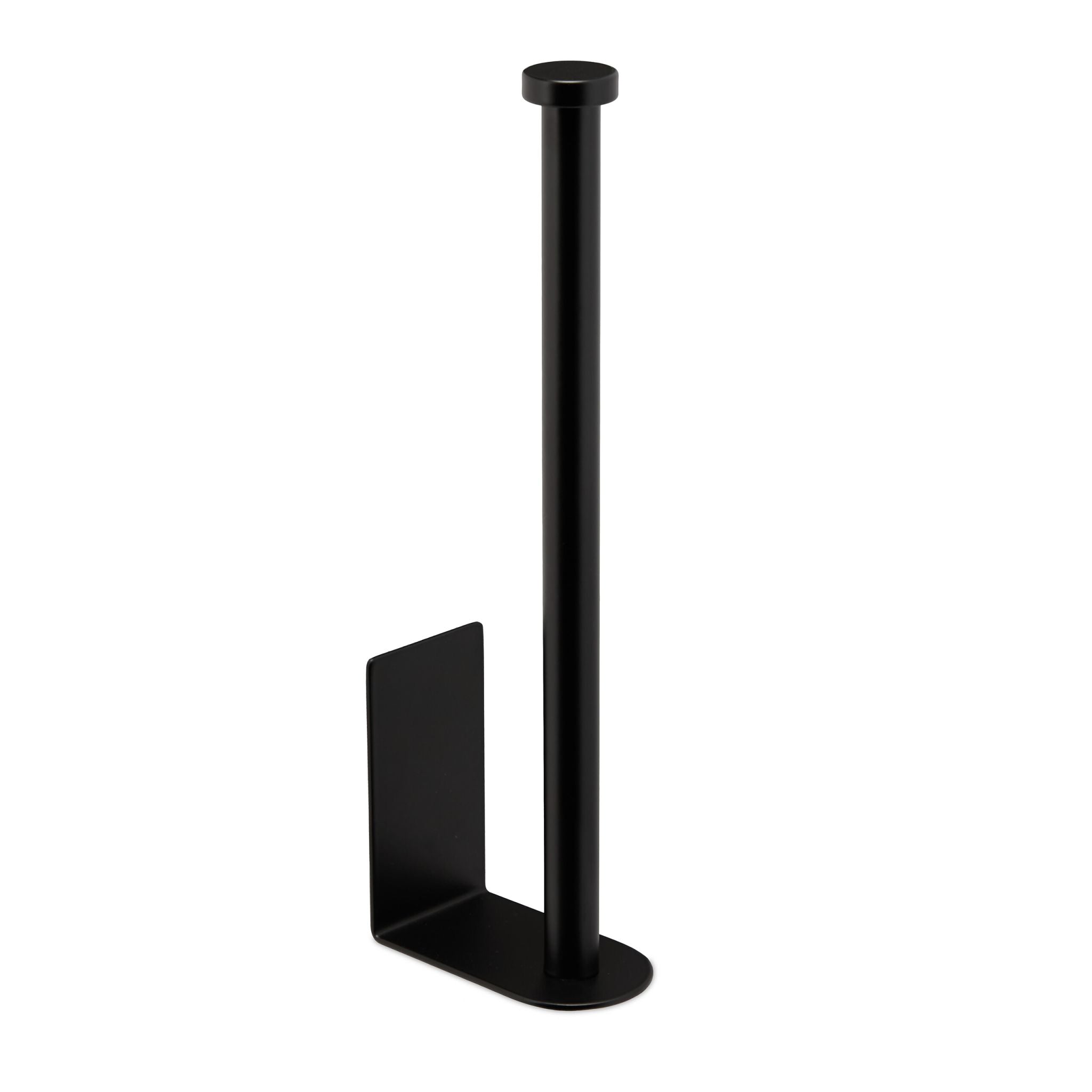 Selbstklebender Ersatzrollenhalter Schwarz von Relaxdays
