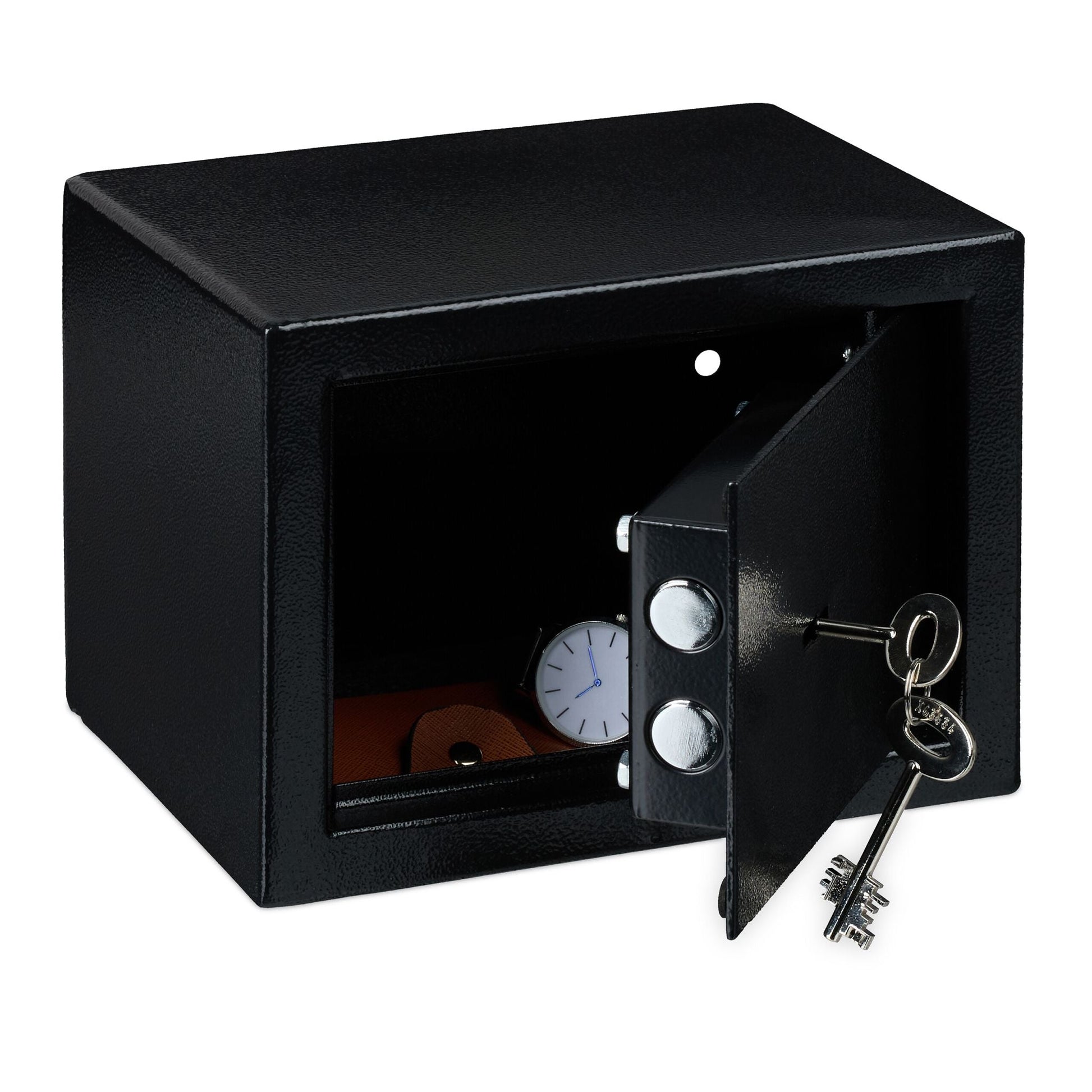 Wandtresor mit Schlüssel Schwarz von Relaxdays