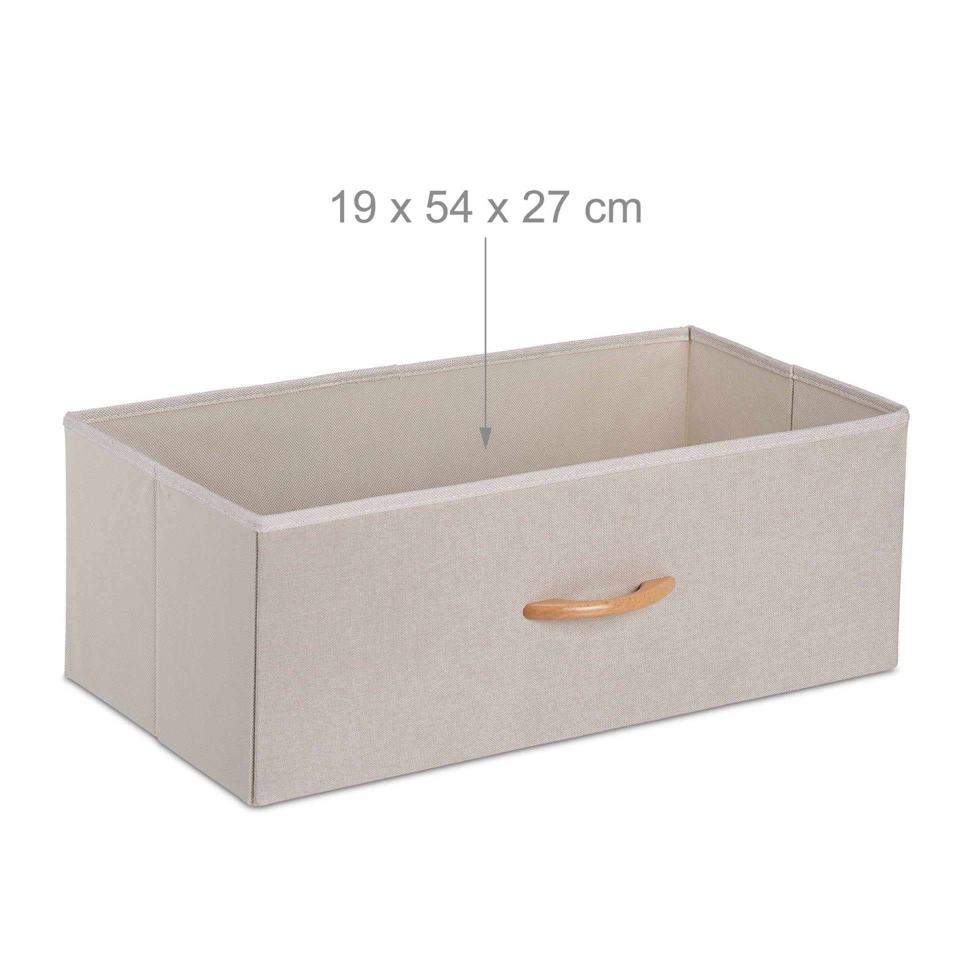 Kommode 3 Schubladen Bambus Beige-Hellbraun von Relaxdays