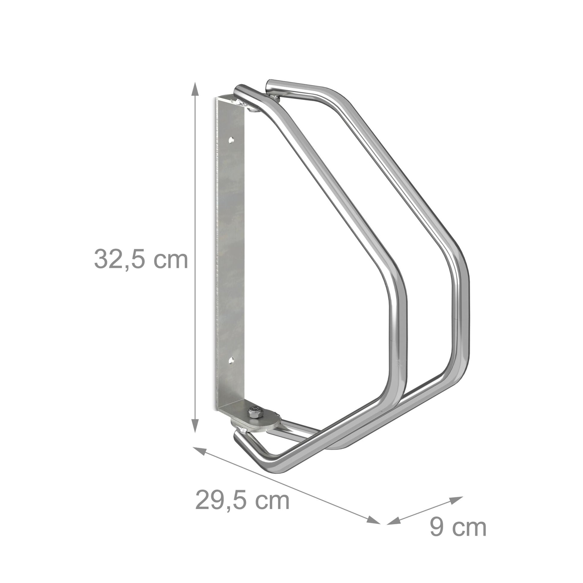 Schwenkbarer Fahrradständer Wand Set Silber von Relaxdays