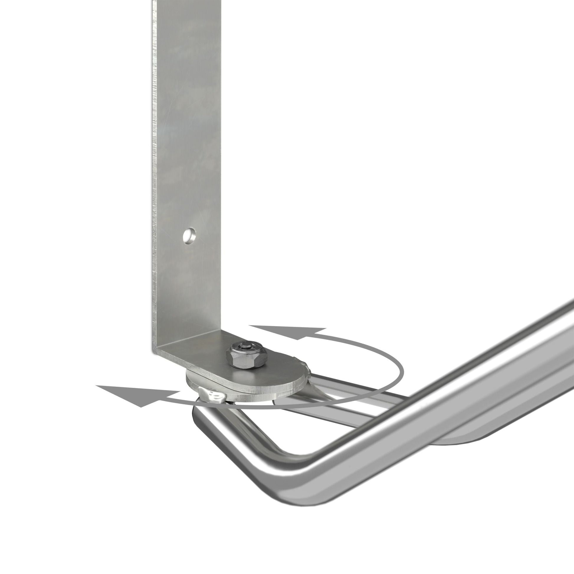 Schwenkbarer Fahrradständer Wand Set Silber von Relaxdays