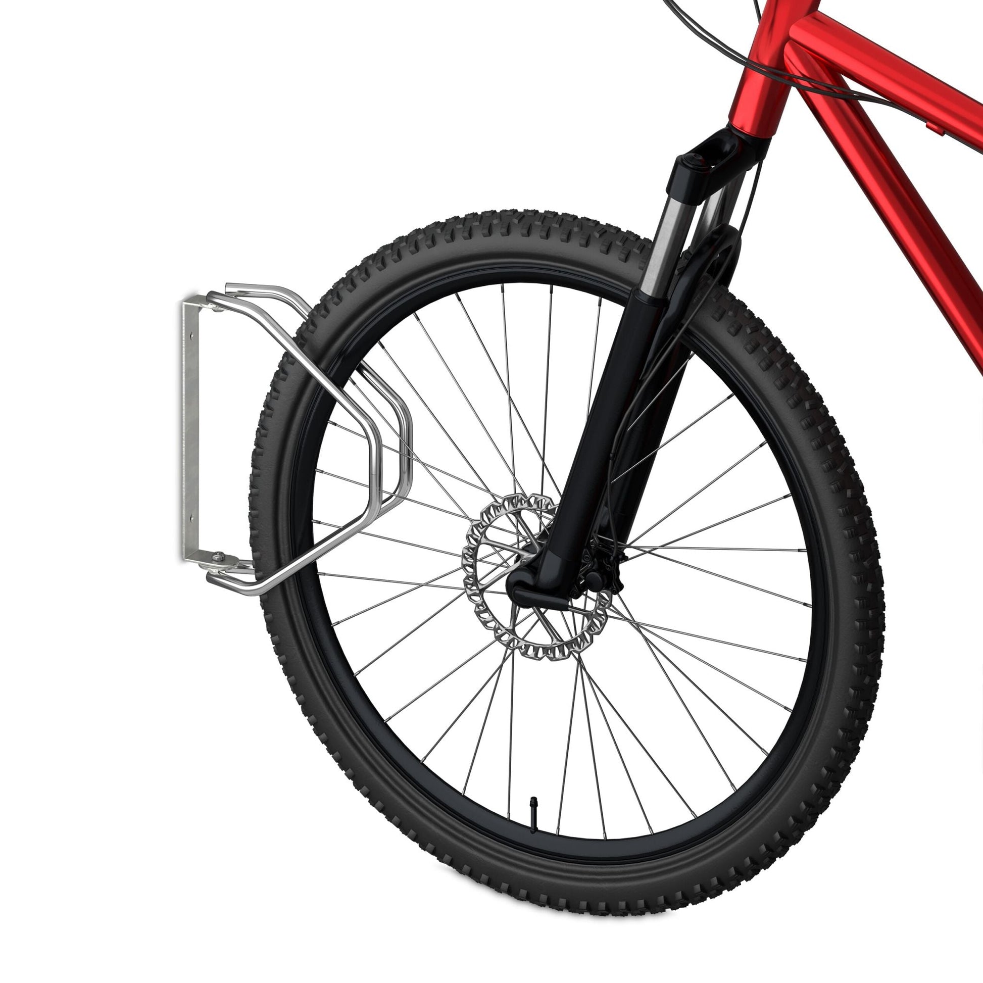 Schwenkbarer Fahrradständer Wand Set Silber von Relaxdays