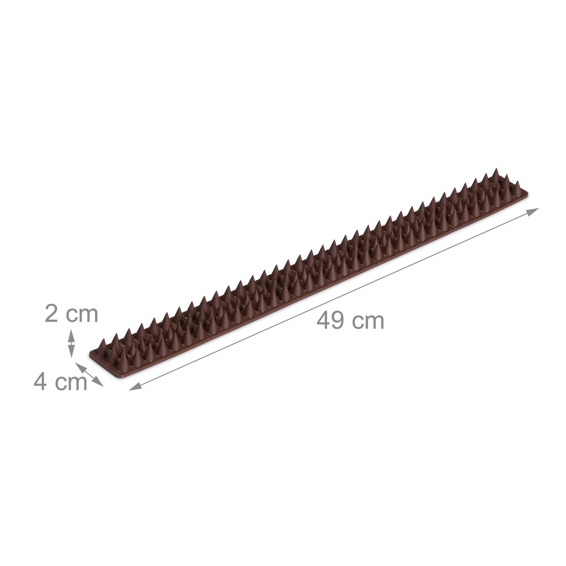 Vogelabwehr Spikes Kunststoff Braun von Relaxdays