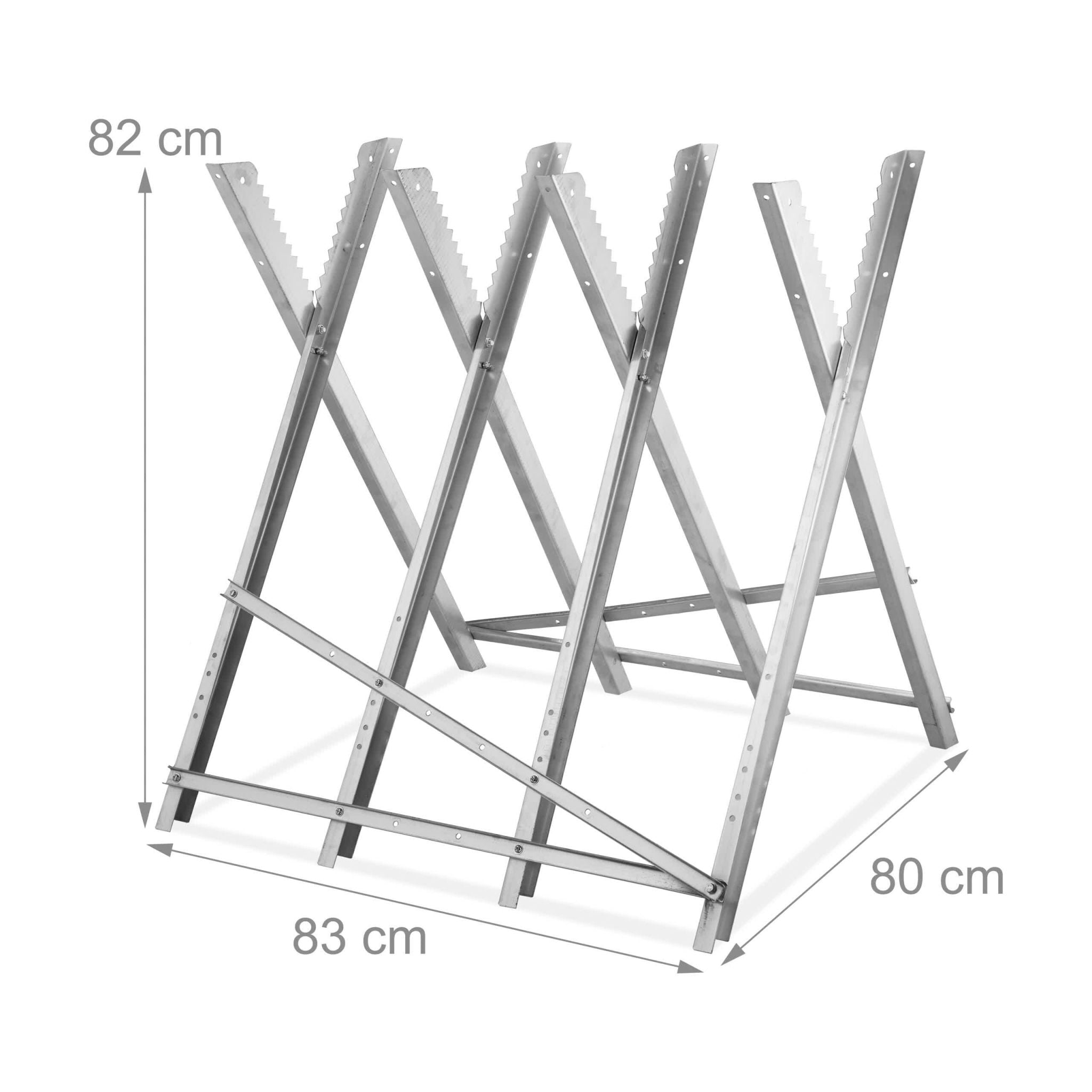 Sägebock Stahl bis 150 kg Silber von Relaxdays
