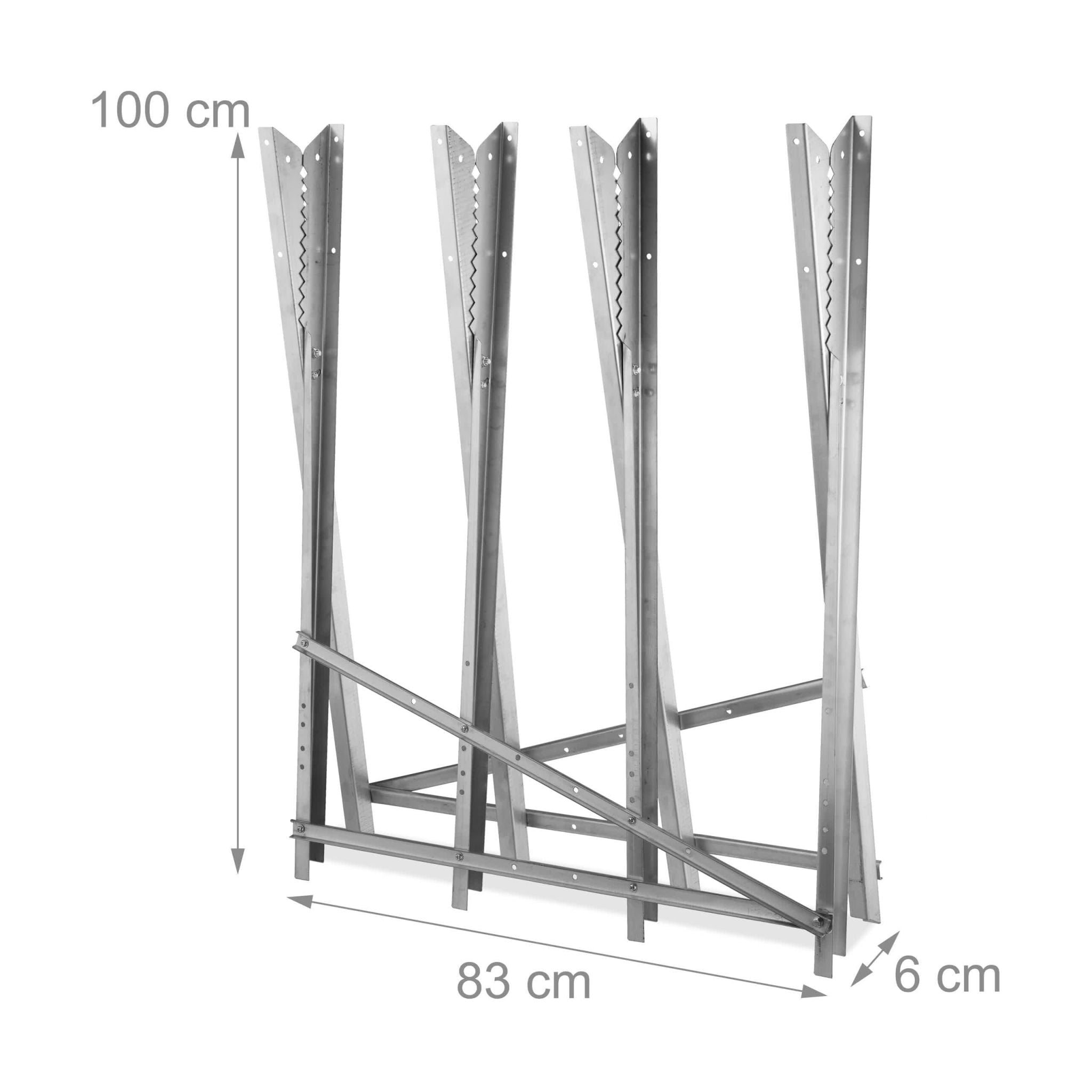 Sägebock Stahl bis 150 kg Silber von Relaxdays