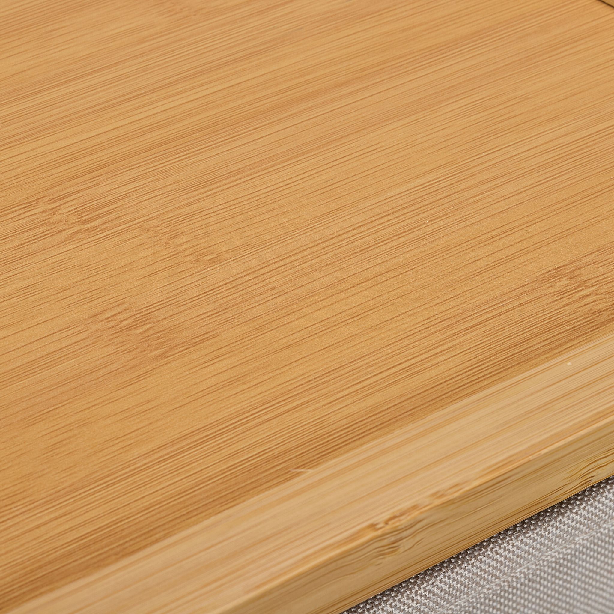 Kommode 4 Schubladen Bambus Beige-Hellbraun von Relaxdays