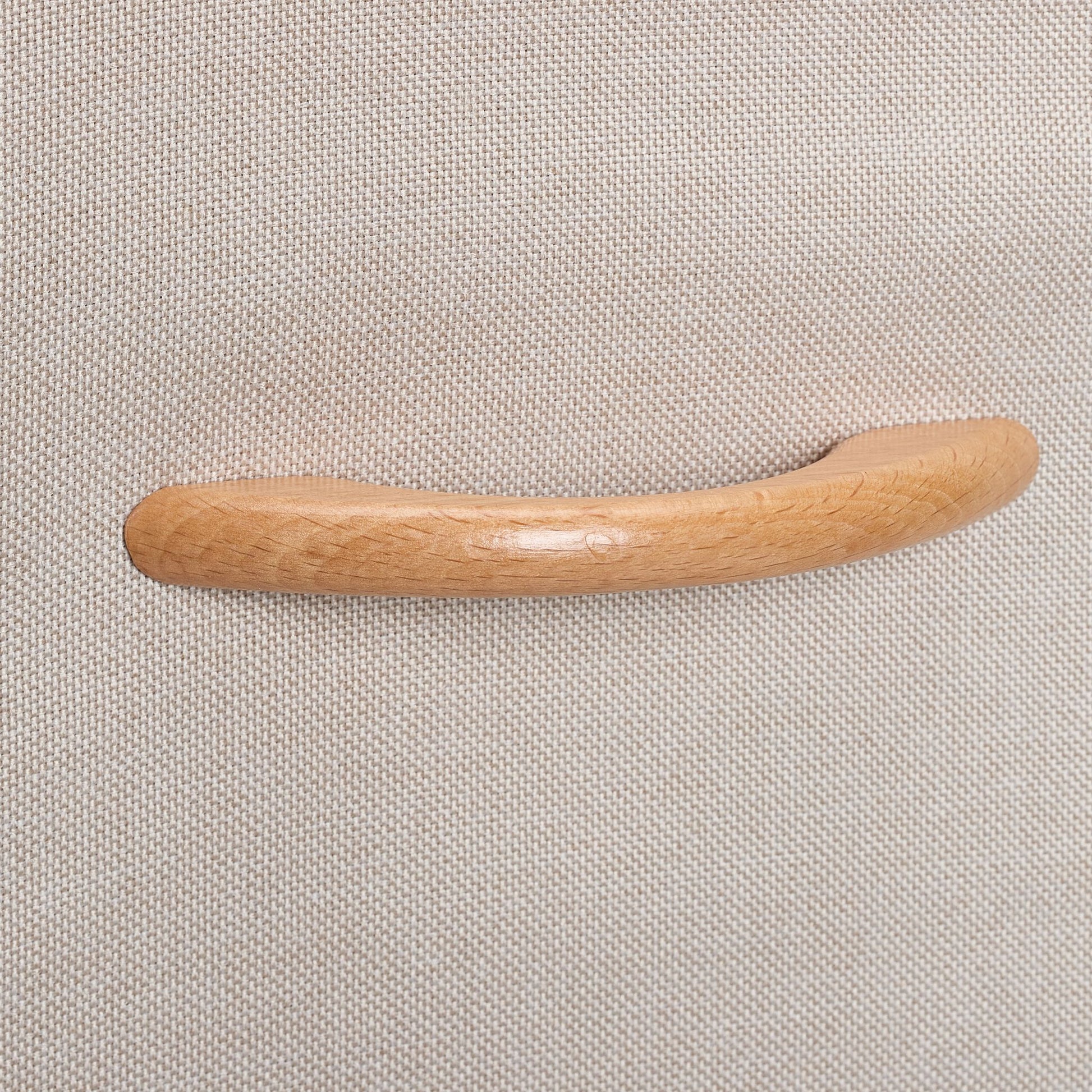 Kommode 5 Schubladen Bambus Beige-Hellbraun von Relaxdays
