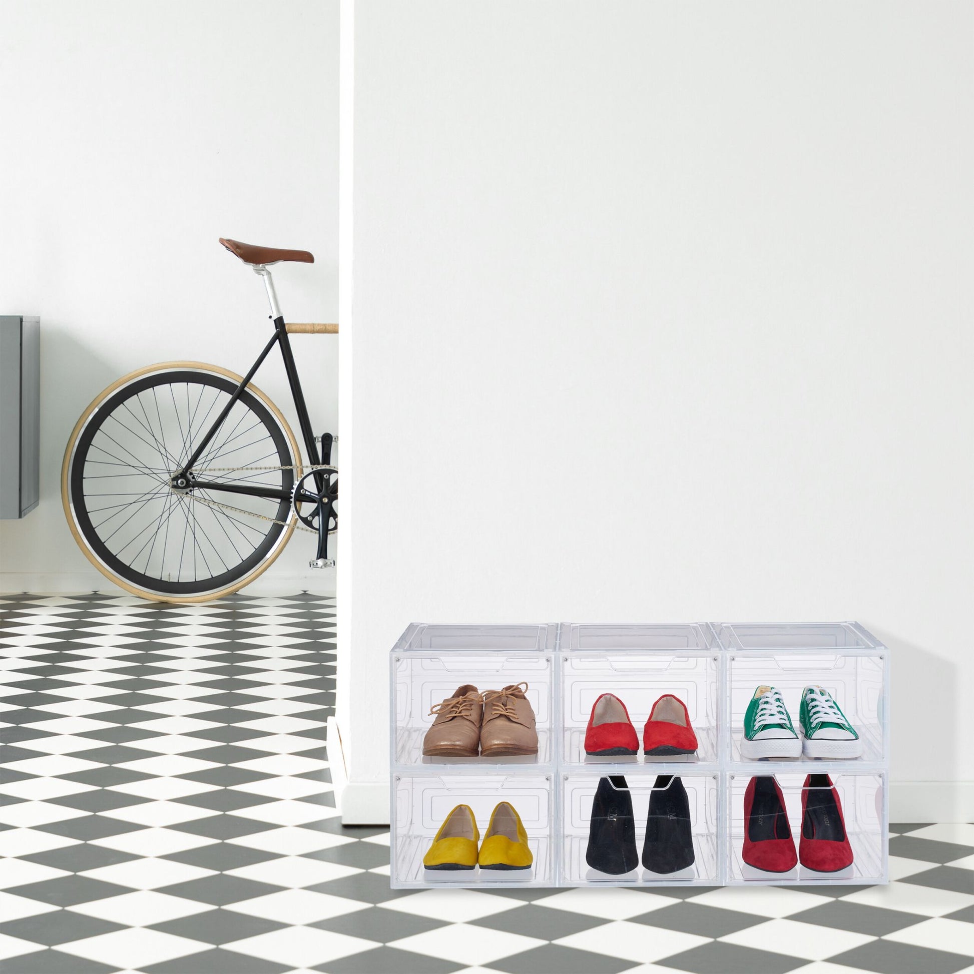 Schuhboxen 6er-Set Transparent von Relaxdays