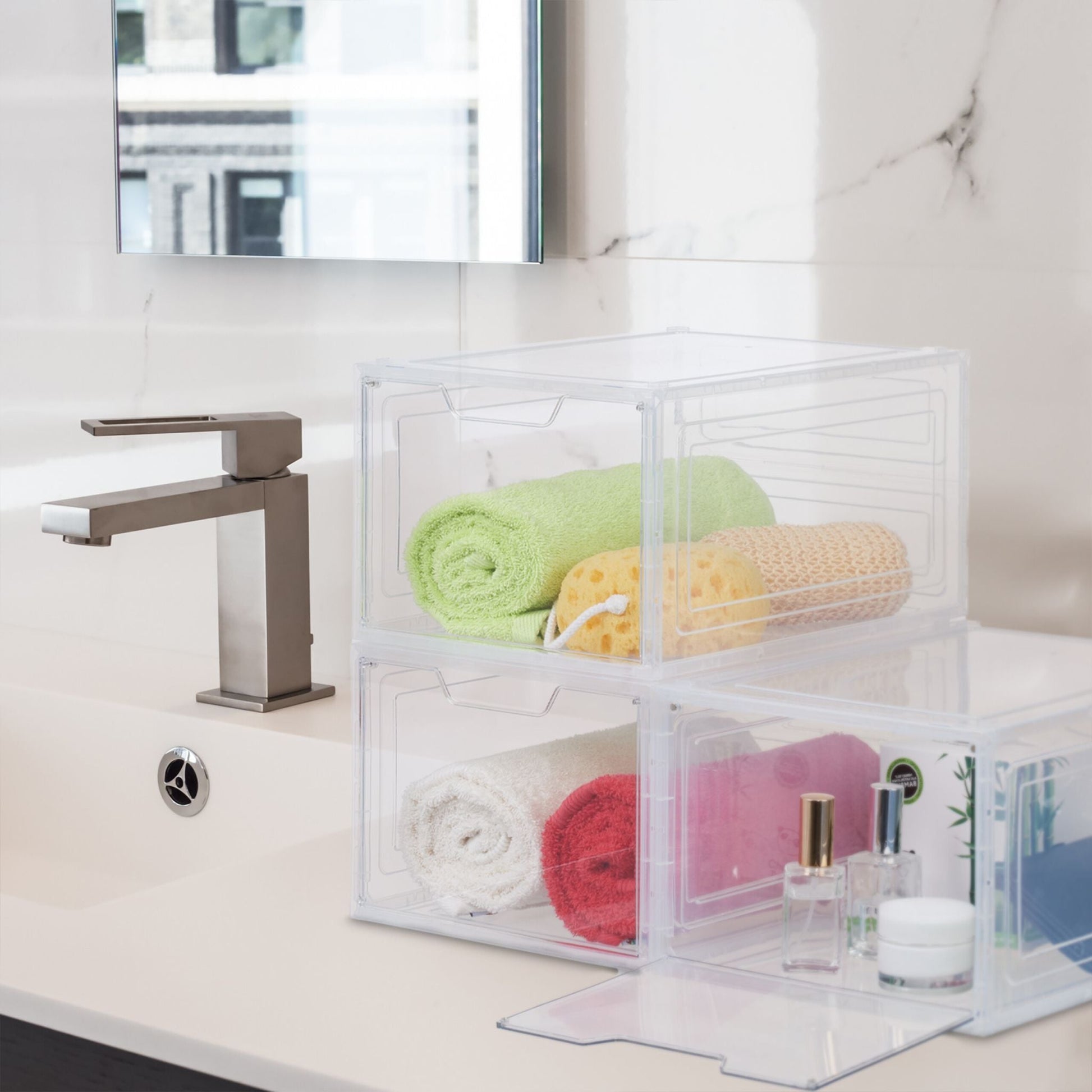 Schuhboxen 6er-Set Transparent von Relaxdays