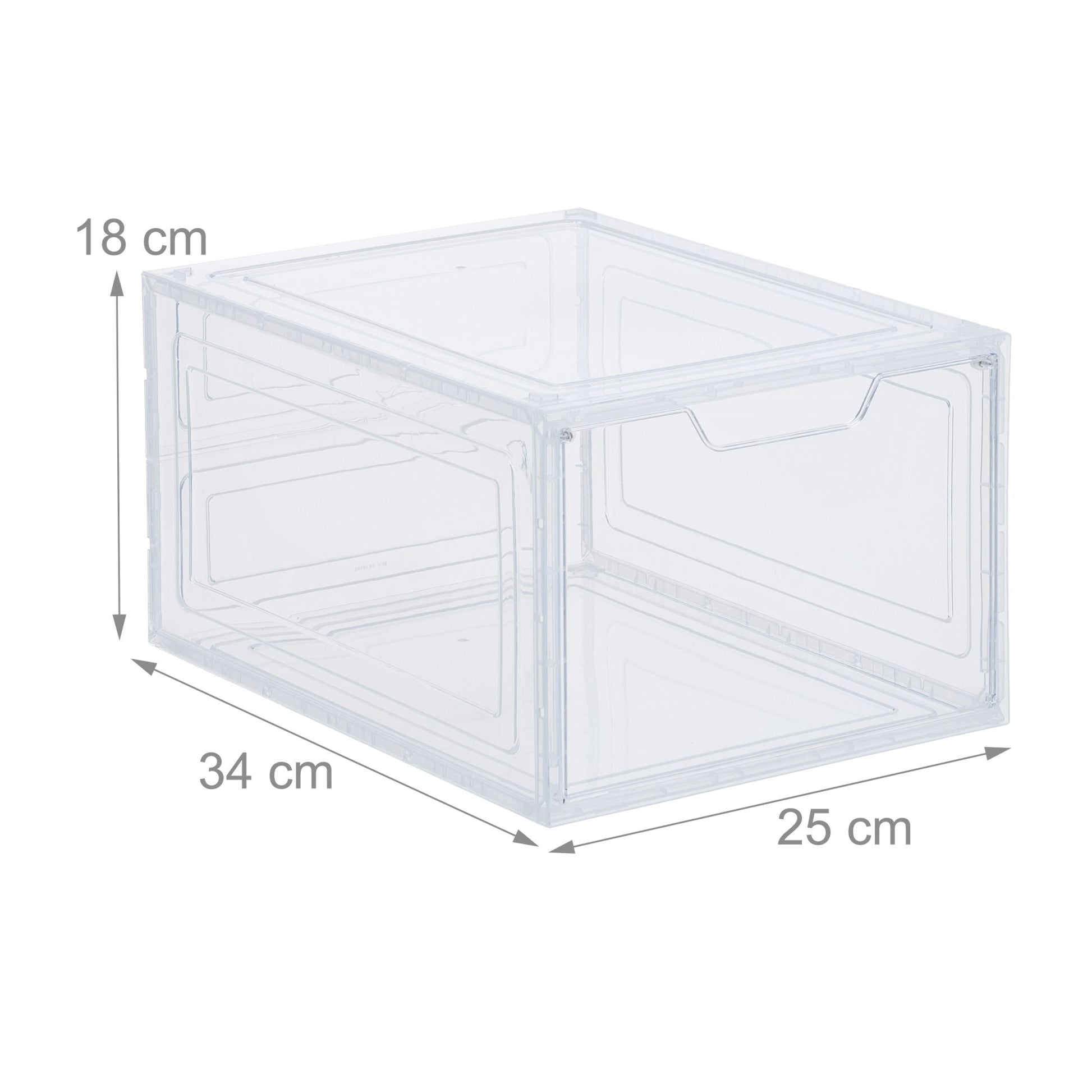 Schuhboxen 6er-Set Transparent von Relaxdays