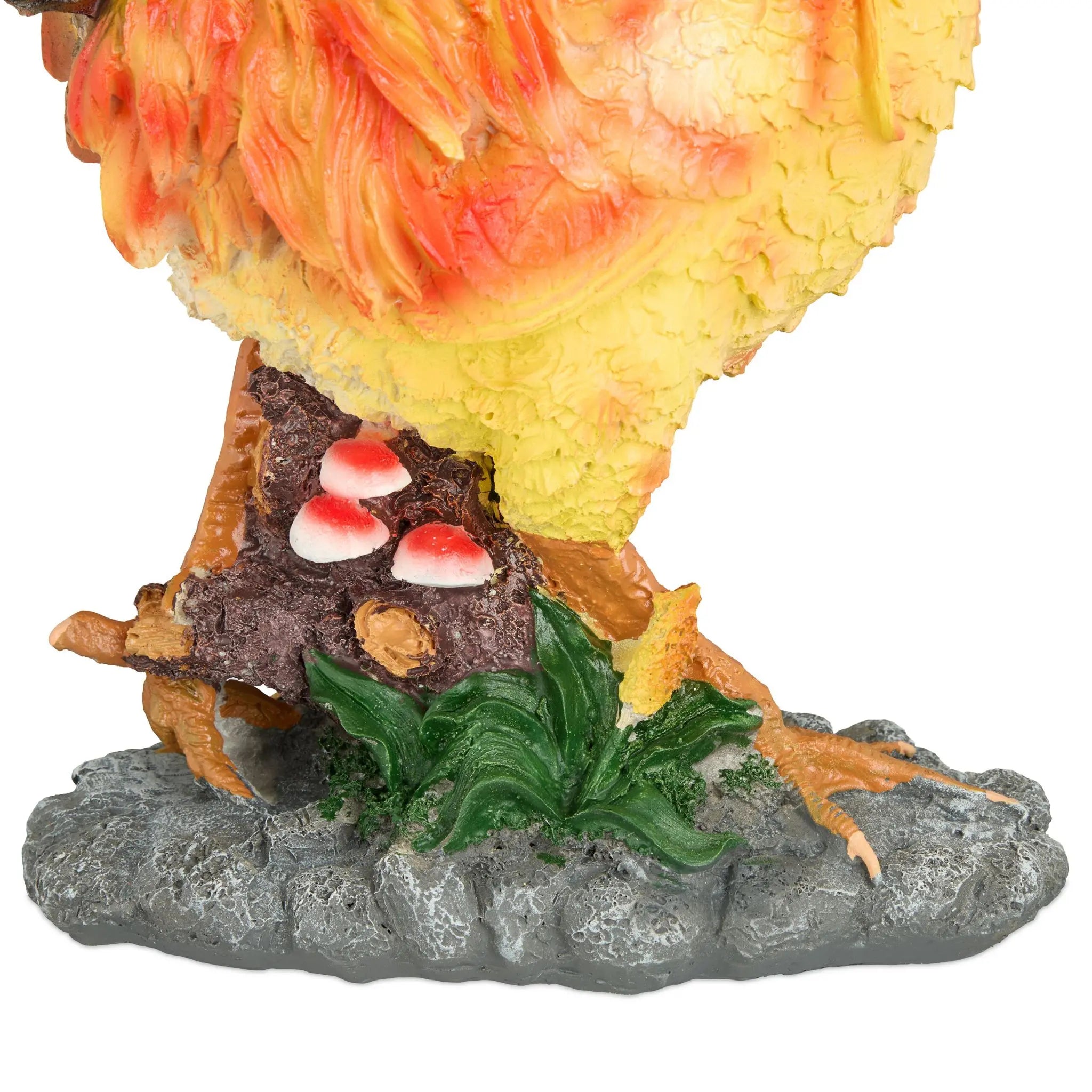 Gartenfigur Hahn Braun-Gelb-Rot von Relaxdays