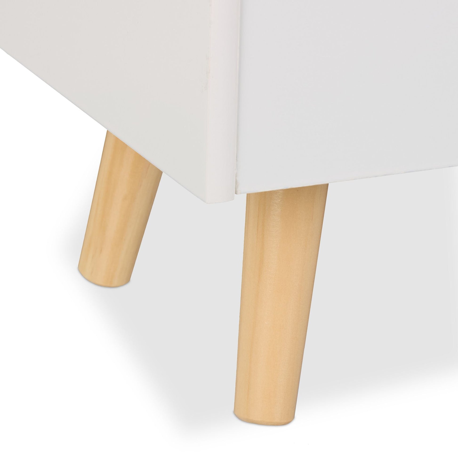 Kindertruhe Wolken-Design Weiss-Hellbraun von Relaxdays