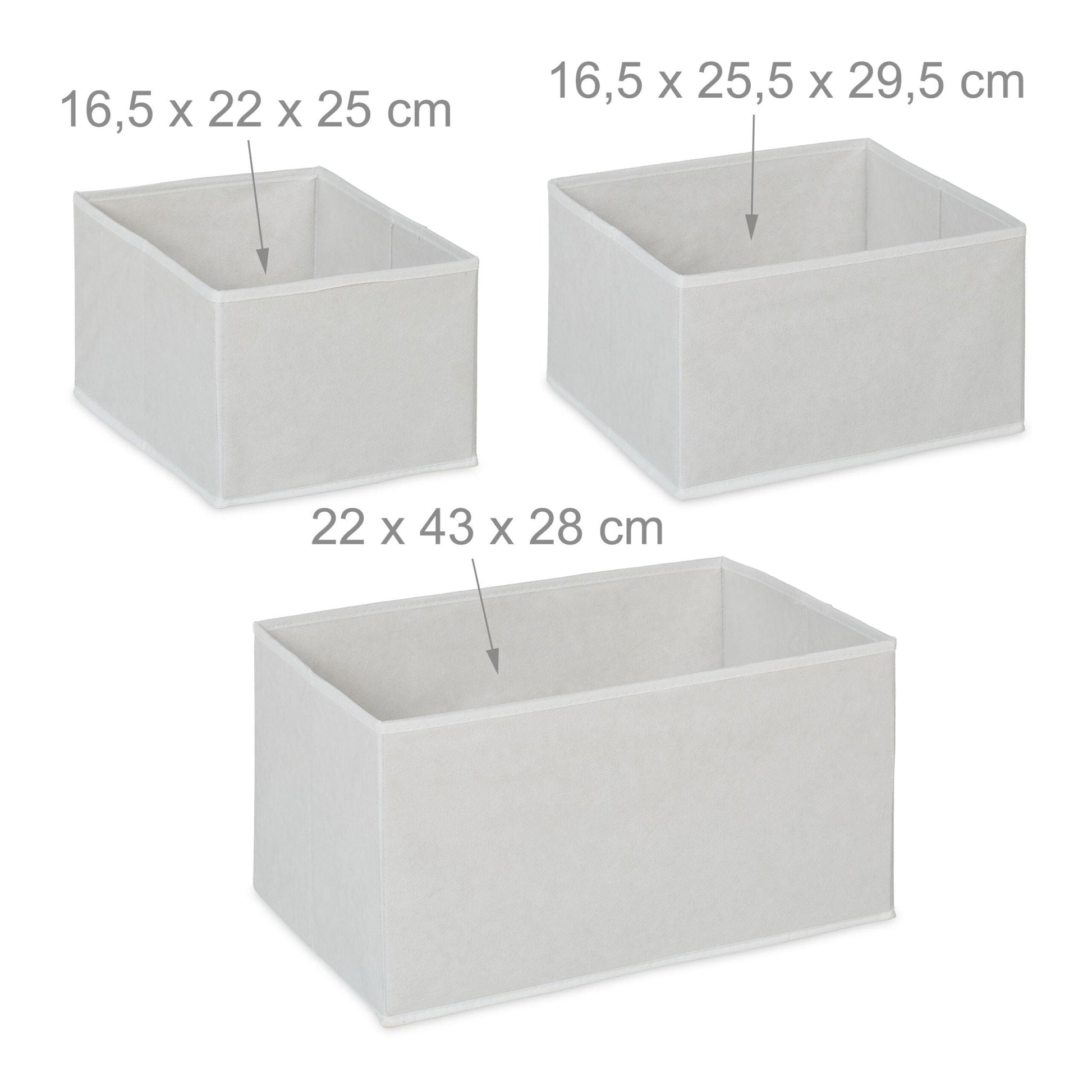 Kinderregal mit 9 Stoffboxen Weiss von Relaxdays