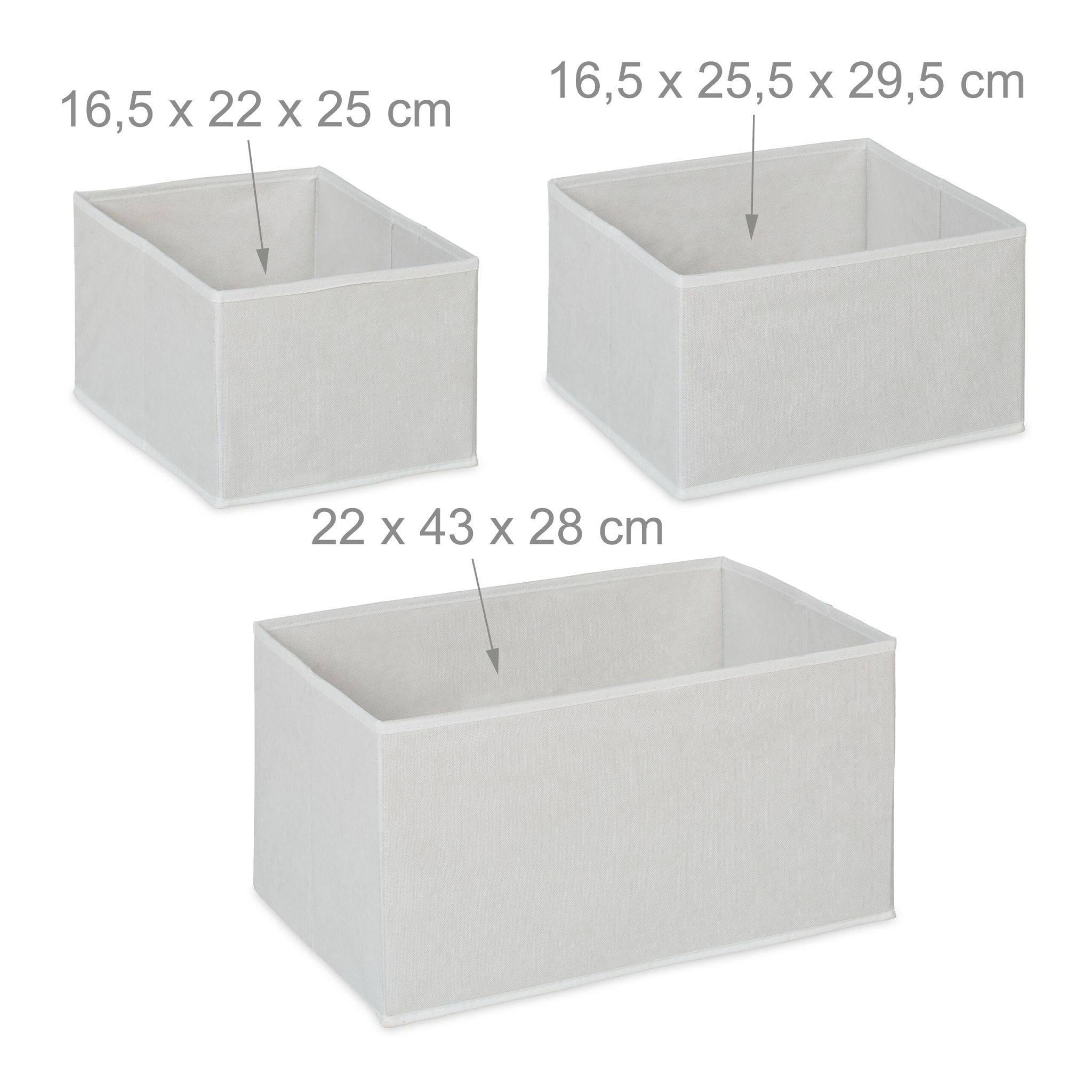 Kinderregal mit 9 Stoffboxen Weiss von Relaxdays