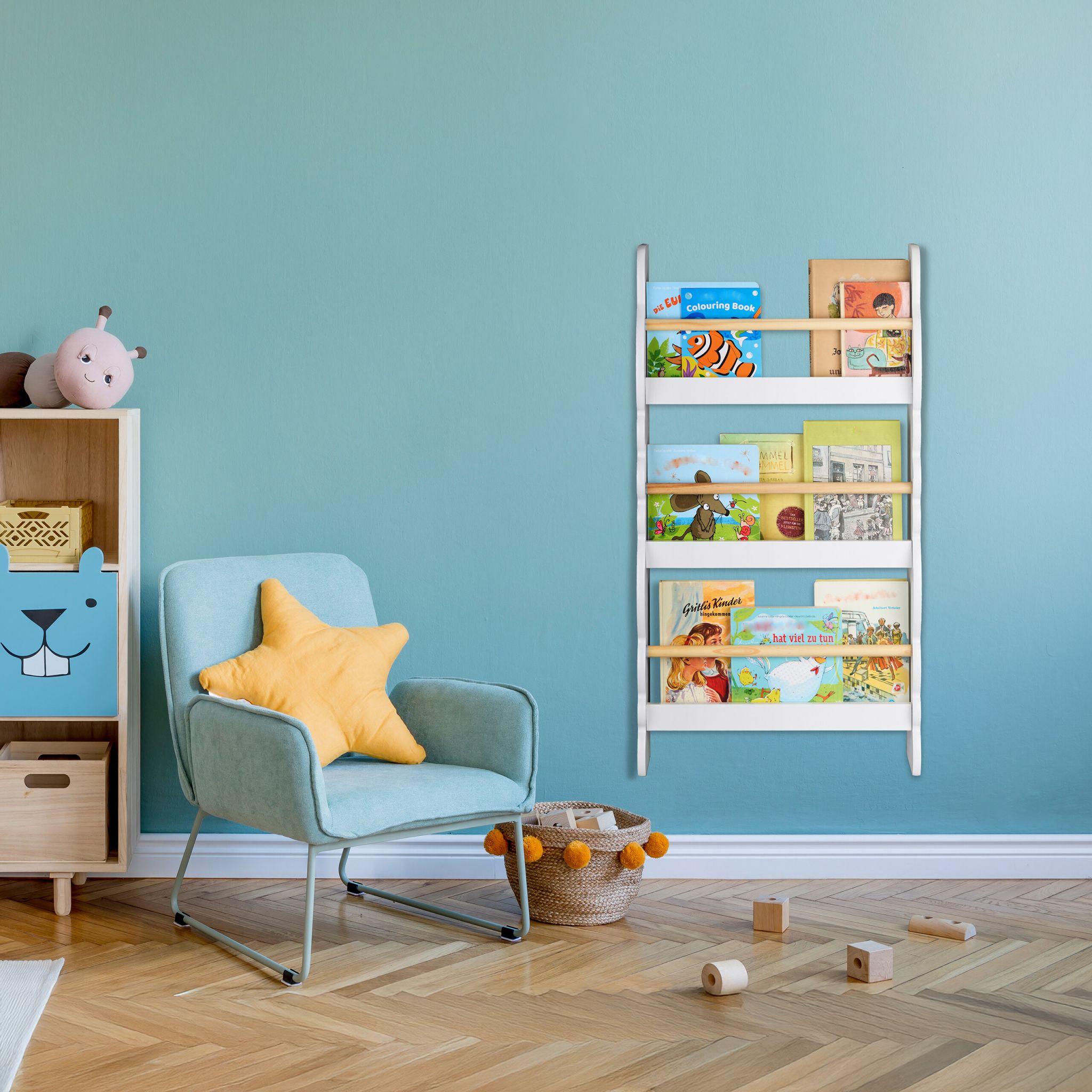 Bücherregal Kinder Wolke Weiss-Hellbraun von guteszeug.ch