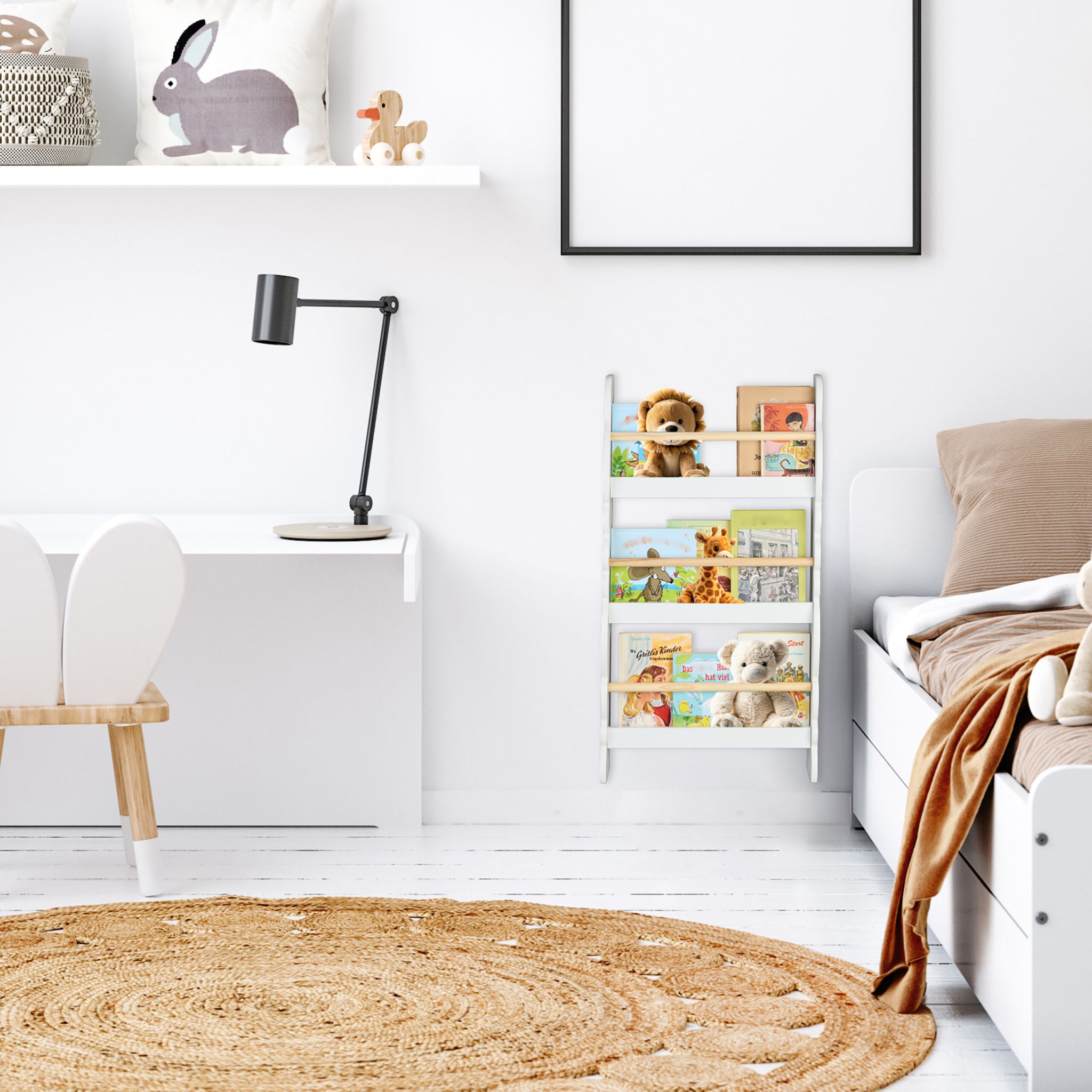 Bücherregal Kinder Wolke Weiss-Hellbraun von guteszeug.ch