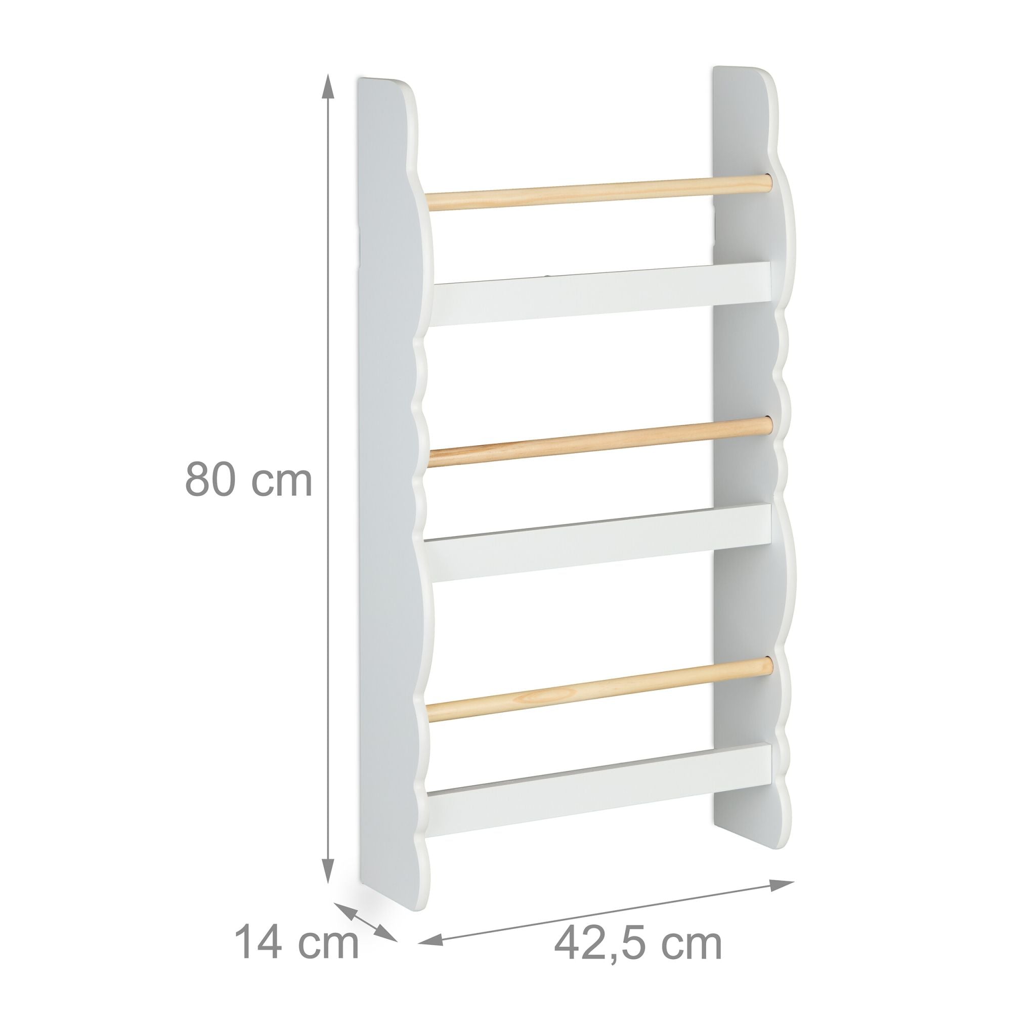 Bücherregal Kinder Wolke Weiss-Hellbraun von guteszeug.ch