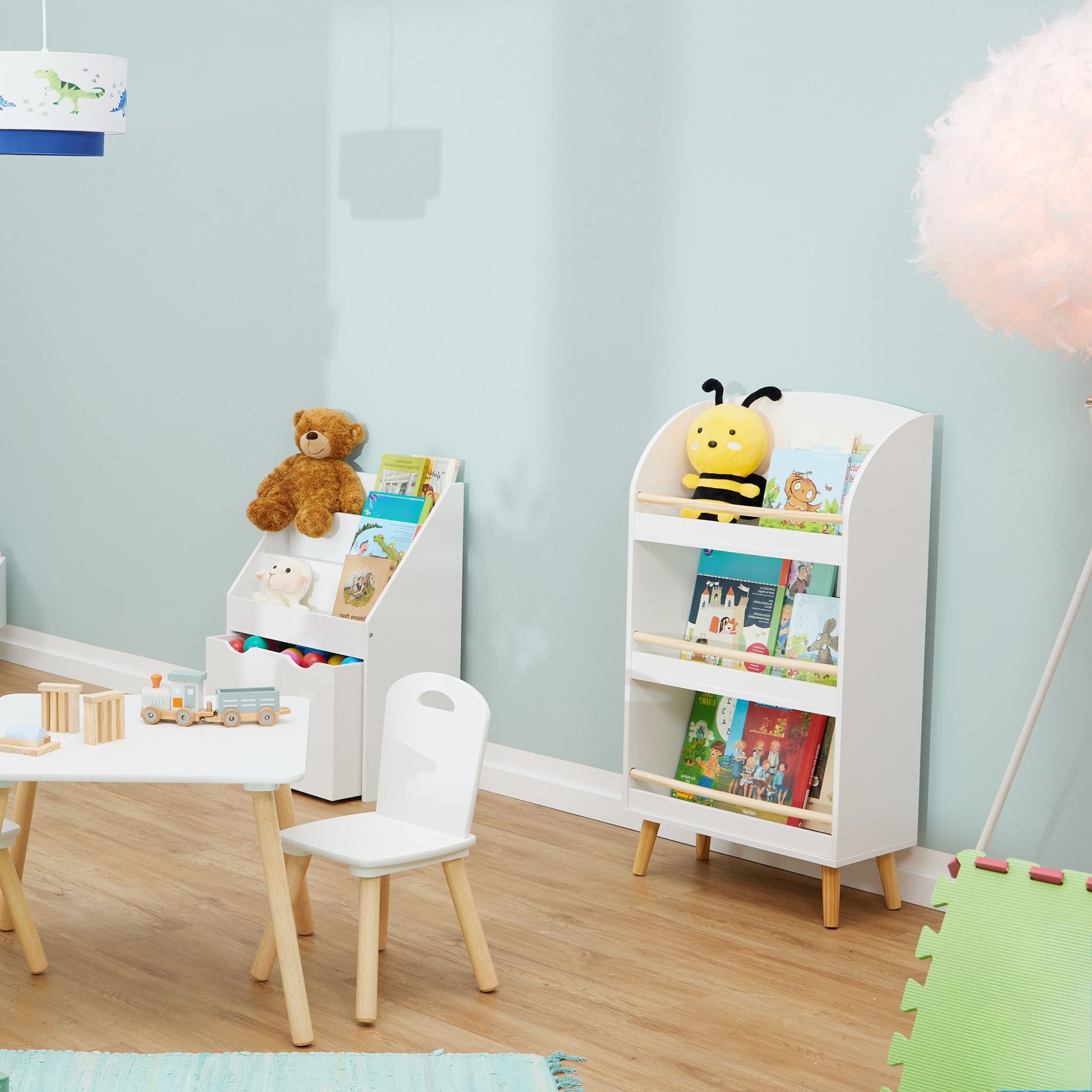 Bücherregal Kinder mit 3 Fächern Weiss-Hellbraun von guteszeug.ch