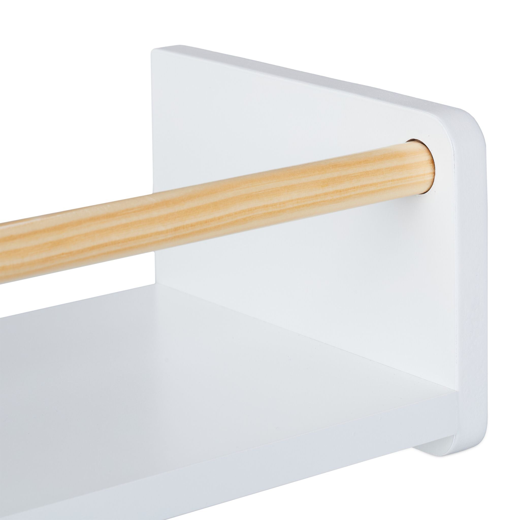 Kinderregal Wand 3er-Set Weiss-Hellbraun von Relaxdays