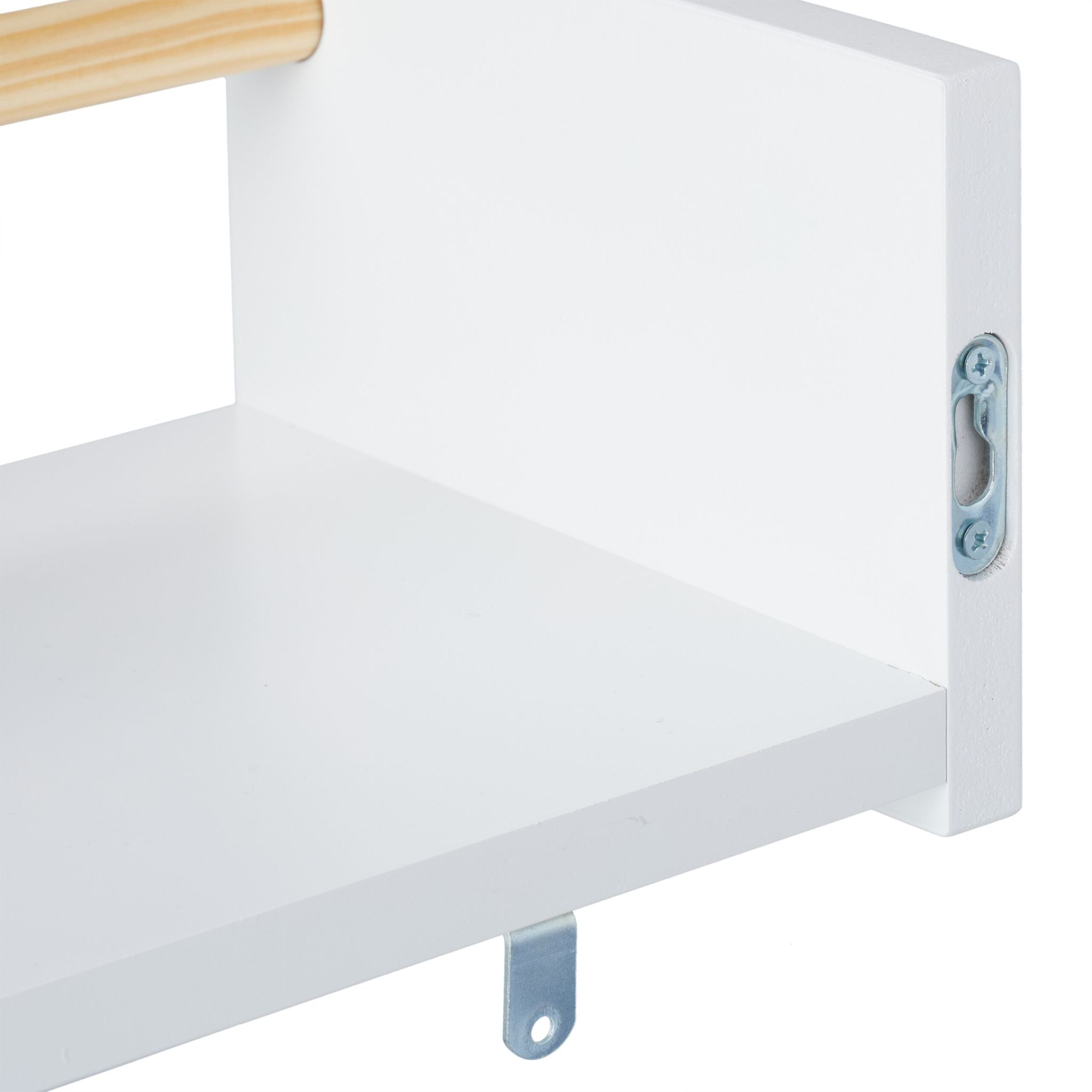 Kinderregal Wand 3er-Set Weiss-Hellbraun von Relaxdays
