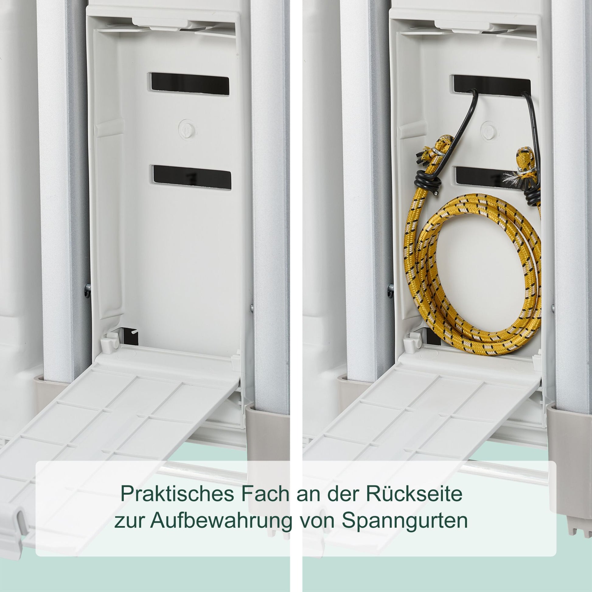 Einkaufstrolley Treppensteiger Weiss-Silber-Grau von Relaxdays