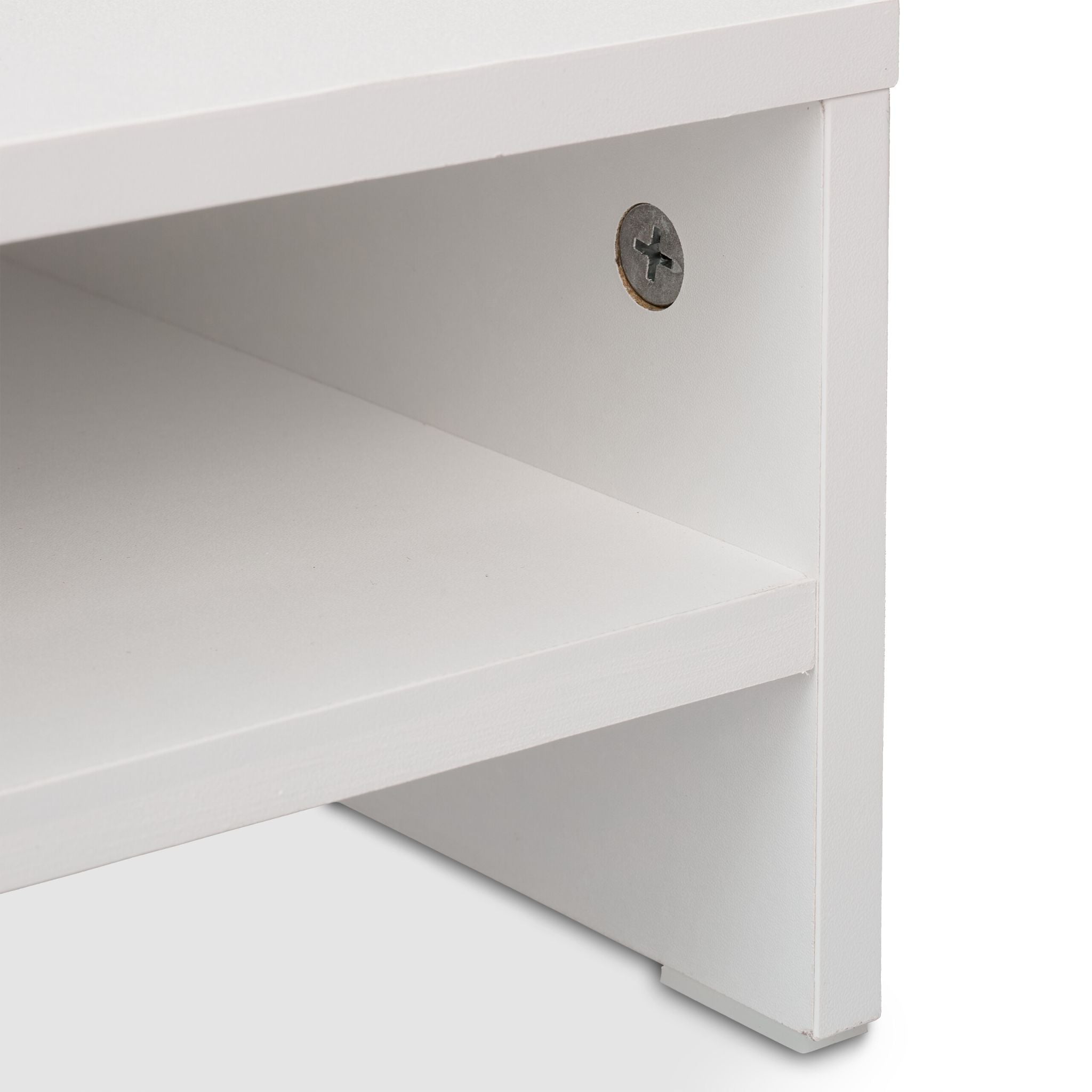Monitorständer mit Fach Weiss von Relaxdays